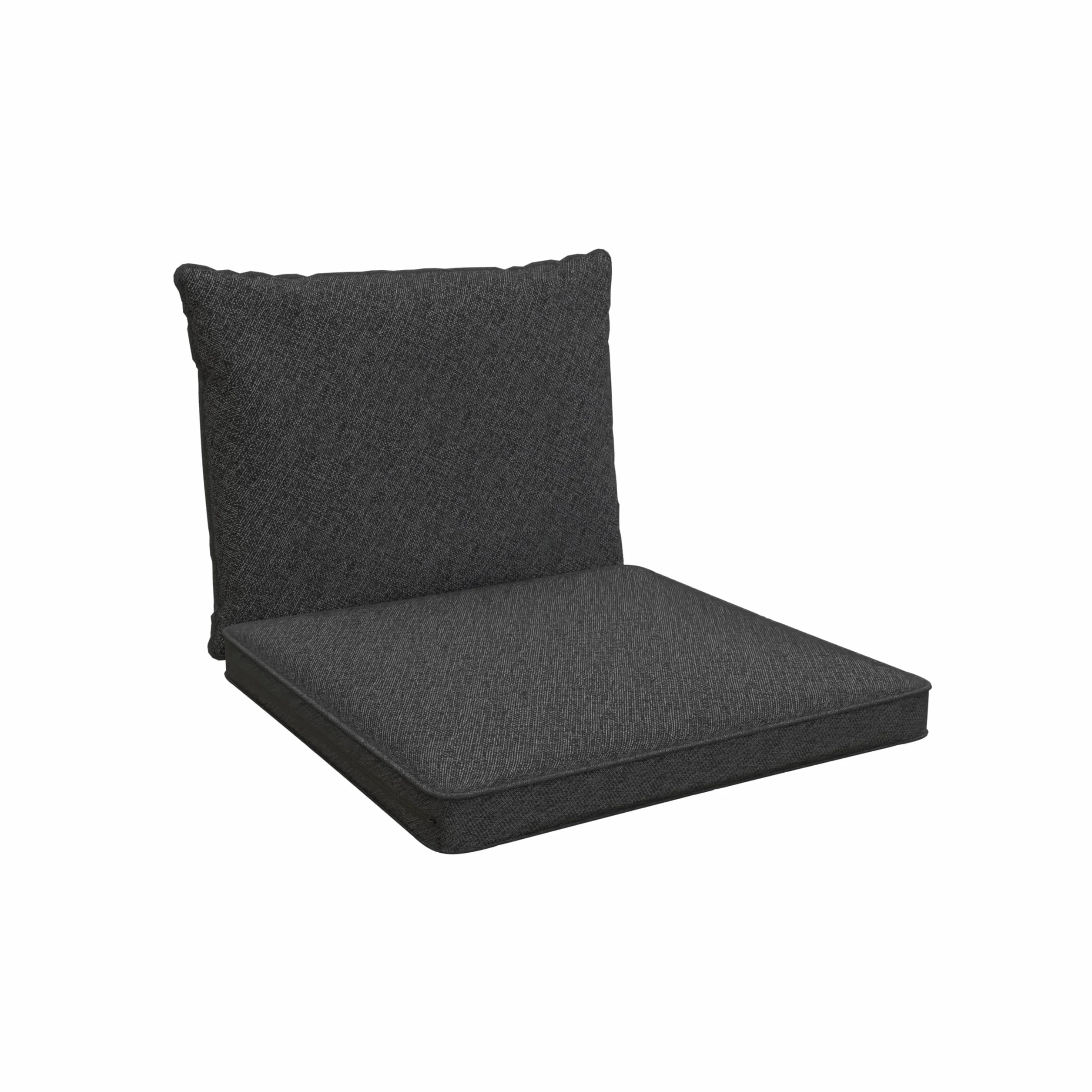 POKAR Set 2 Cuscini per Sedia da Esterno: 1x Cuscino Seduta 70x70x5 cm + 1x Cuscino Schienale 70x40x15 cm | Cuscini per Sedie in Rattan e Arredamento da Giardino | Oeko-Tex | Made in EU | Antracite