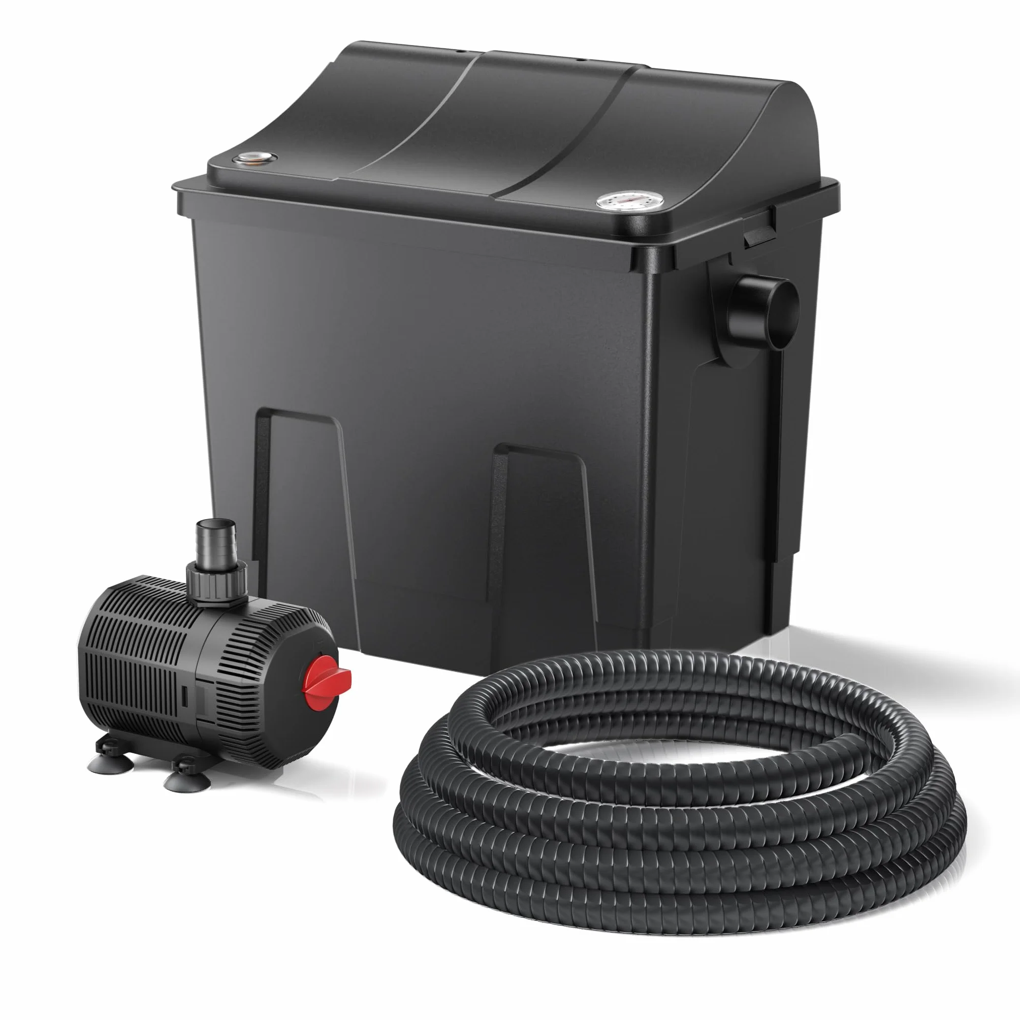 SunSun Filtro biologico per laghetto CBF-200T con chiarificatore UVC 9 W e pompa 2.300 l/h da 35 W