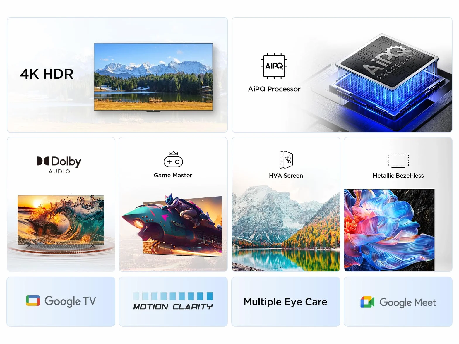 TCL 55V6C Smart TV 55" 4K HDR Google TV Dolby Audio Motion Clarity
