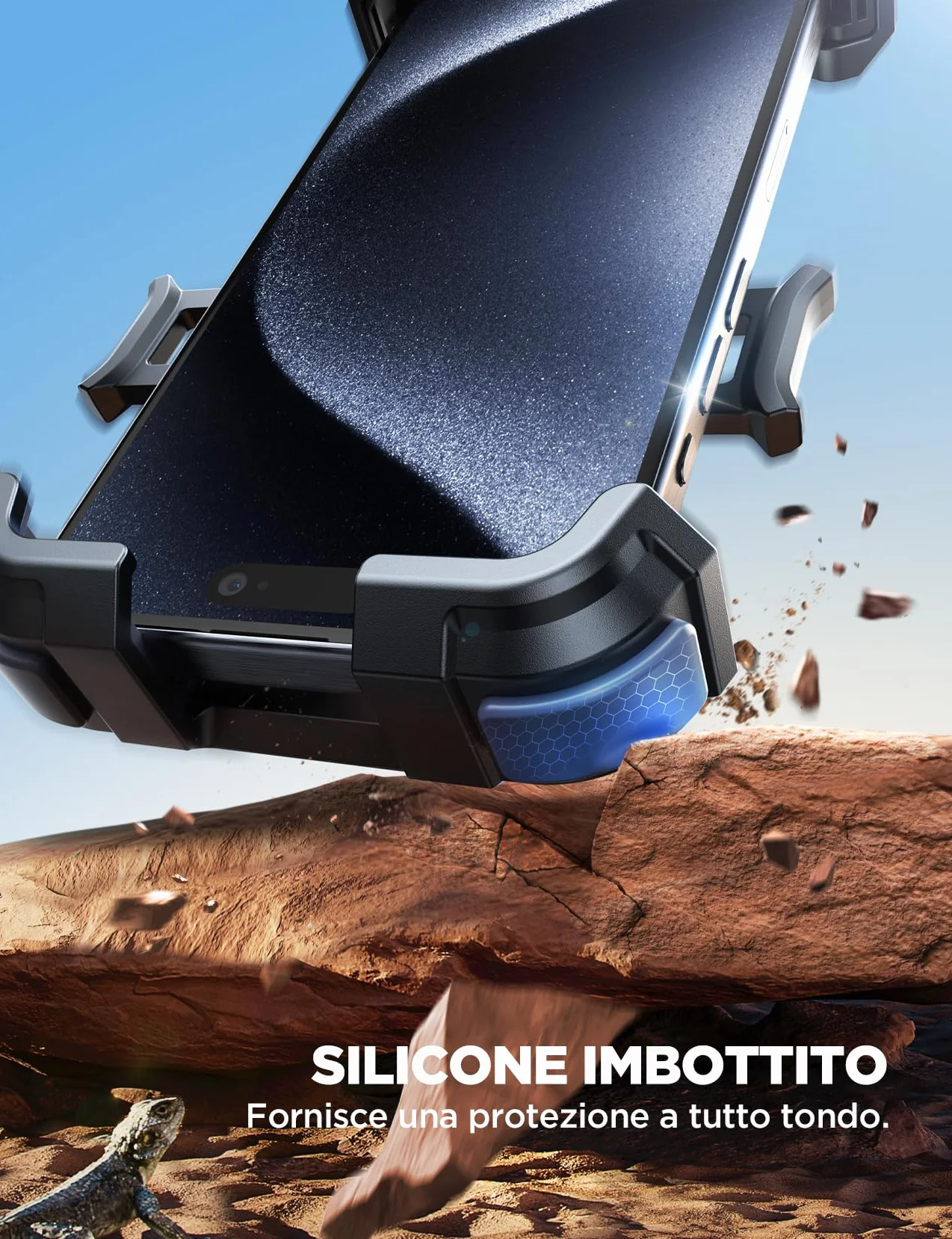 JOYROOM Porta Cellulare Moto 2025 Tirante in Metallo 160 km/h Antiurto Universale Bicicletta Manubrio Holder per iPhone 16 Pro Max Samsung 4.7-7"