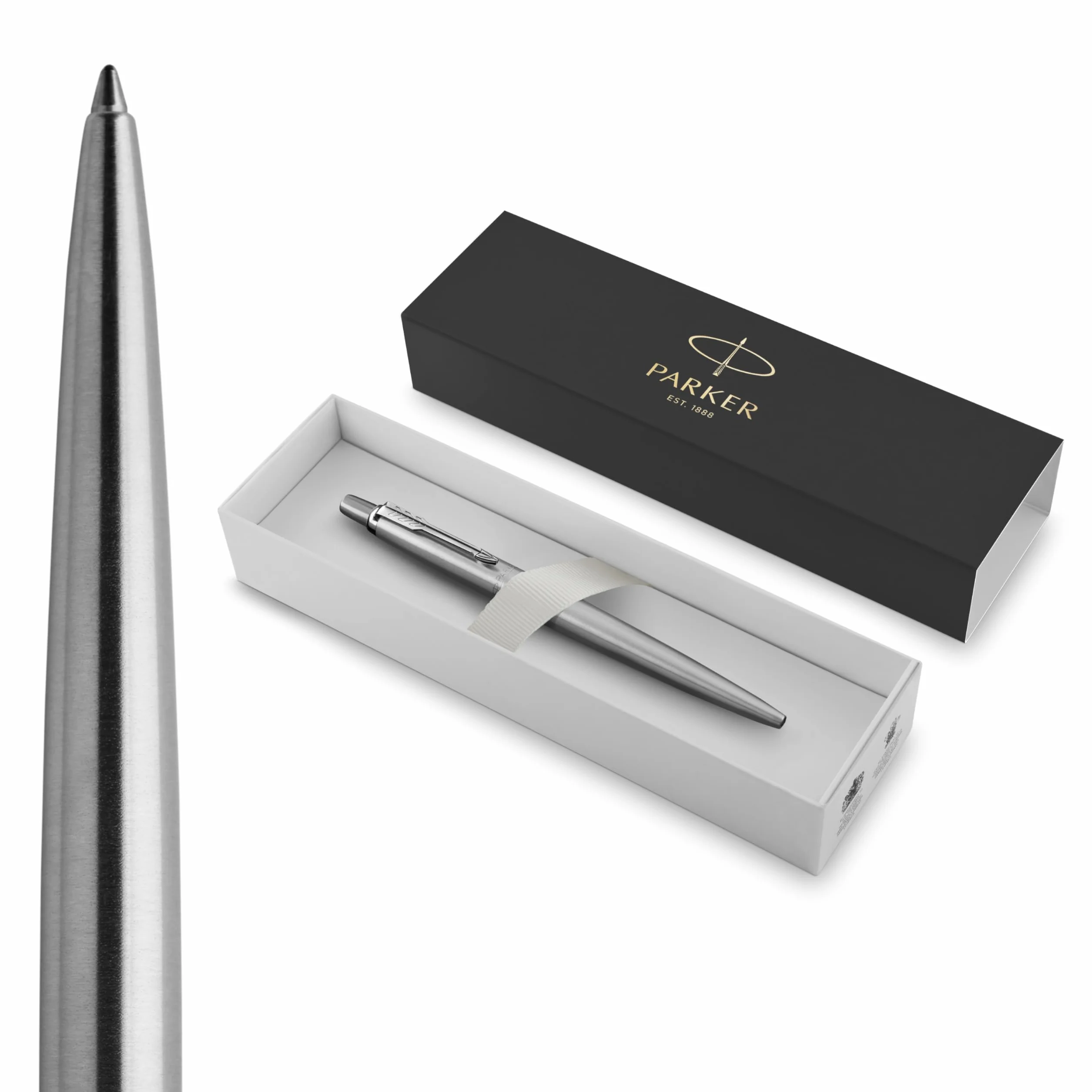 Parker Jotter Penna a Sfera Acciaio Inossidabile Cromati Punta Media Blu Confezione Regalo