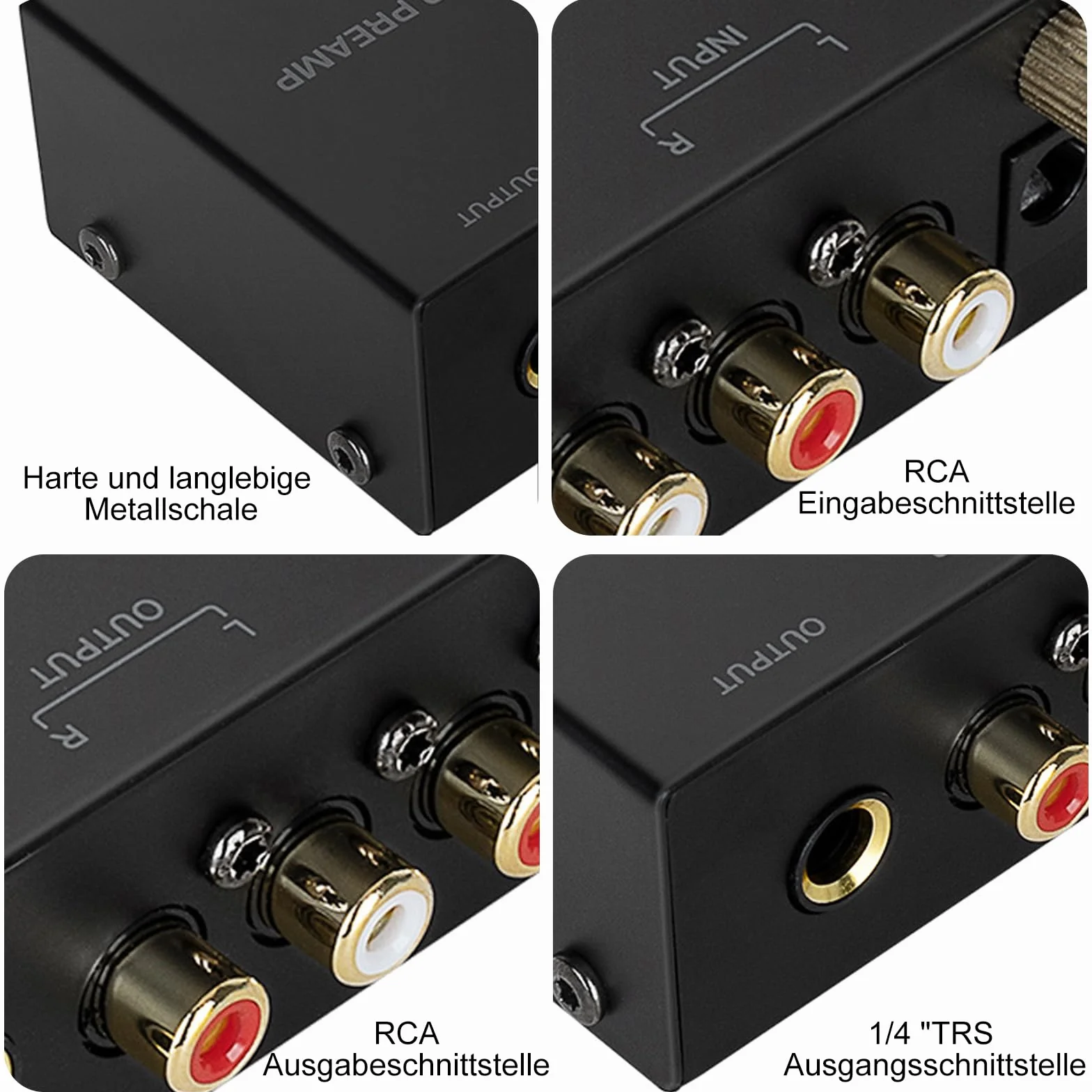Phono Preamplificatore per Giradischi, Preamp con Adattatore DC 12V