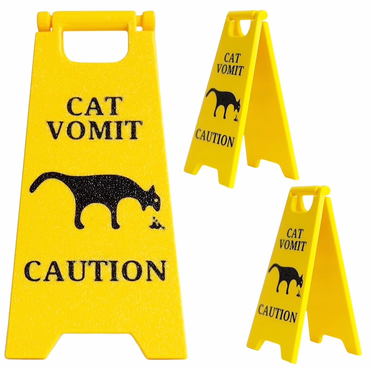 2 Pezzi Cat Dog Vomit, Segno di Vomito di Cane Gatto, Funny Cat Dog Vomit Miniature Sign