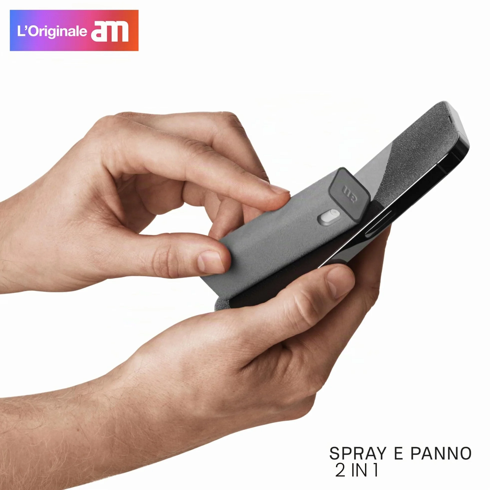 am Set di pulizia per cellulare spray detergente schermi all-in-one display auto smartphone tablet PC pulitore confezioni 1 o 3 grigio