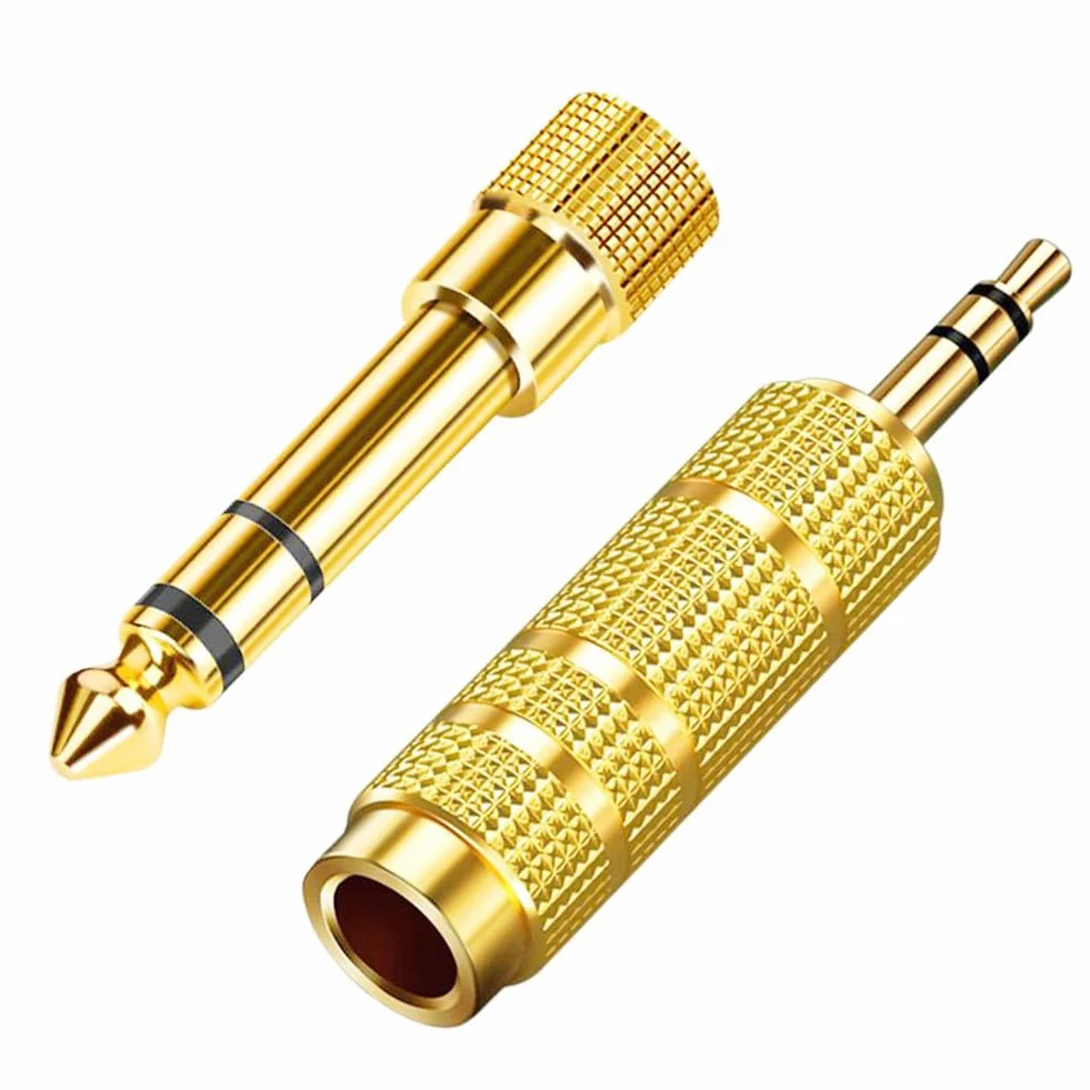Adattatore Jack Stereo 6,35mm Maschio a 3,5mm Femmina per Chitarra Cuffie