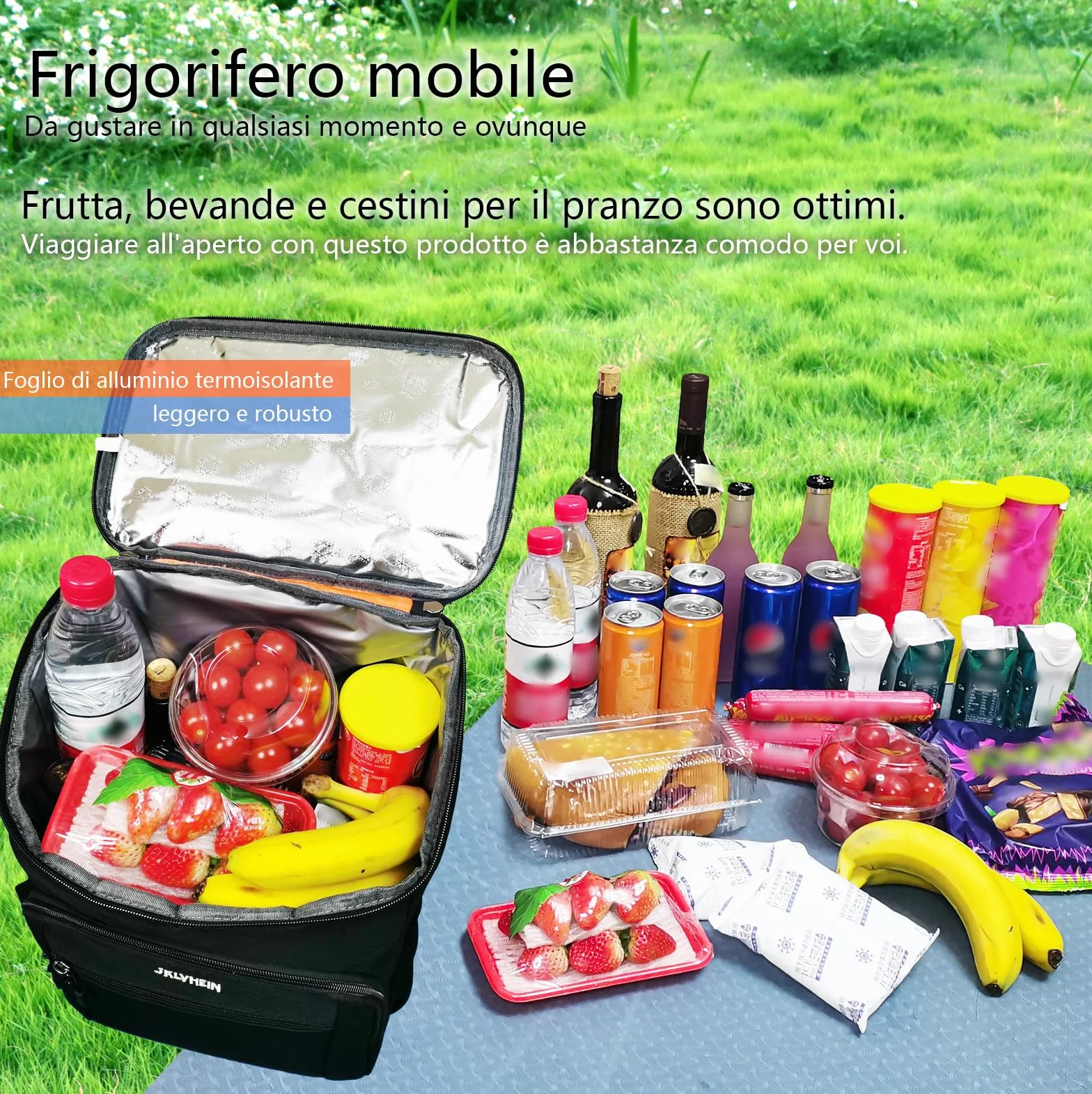 Borsa Termica 26L Zaino Termico e Frigo Porta Pranzo per Campeggio Viaggi