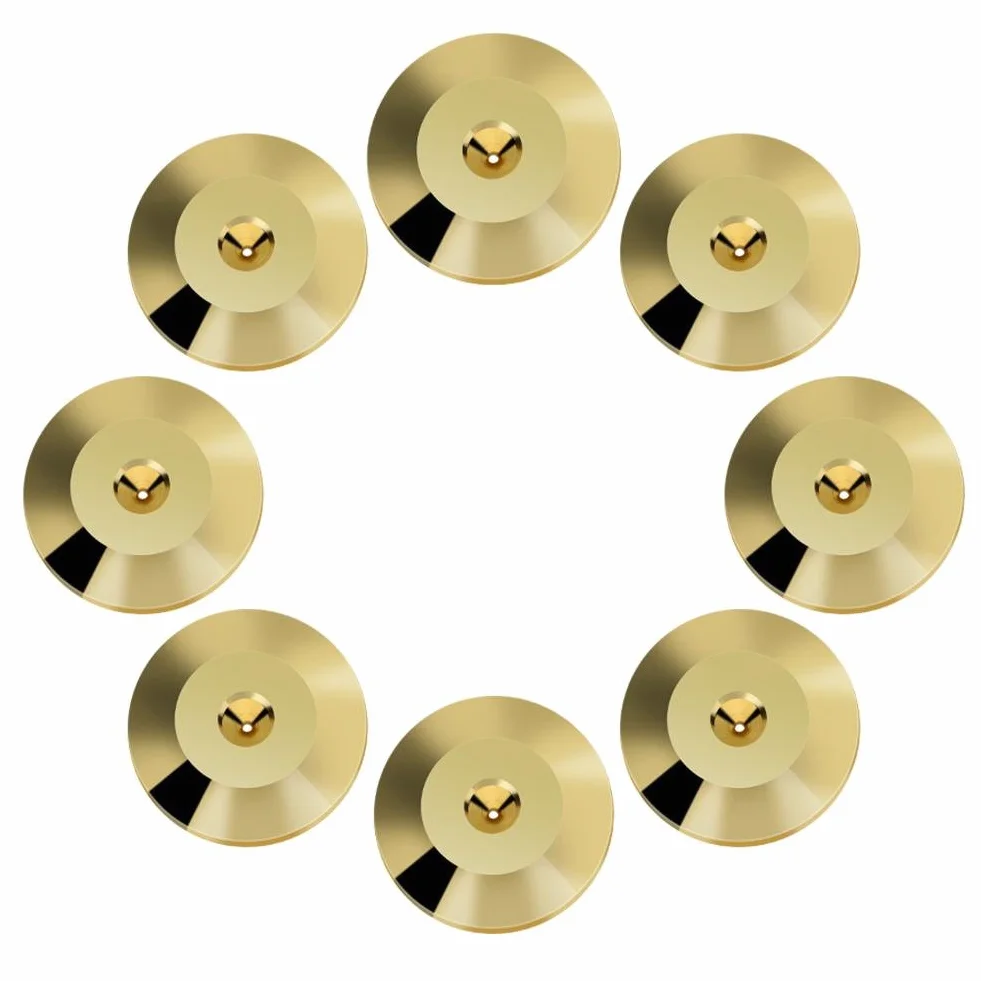 Richer-R Piedini Altoparlante 8 Pezzi 25x4 mm Isolamento Rame Oro