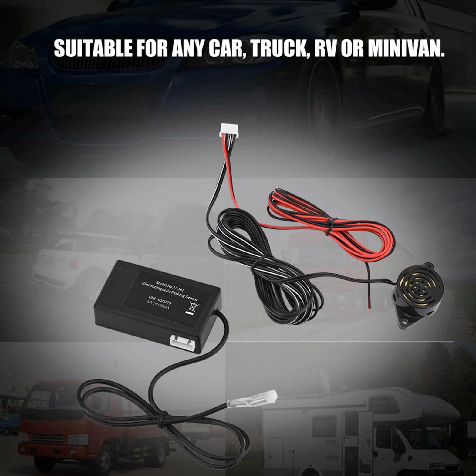 Kit Universale Radar a Induzione Elettromagnetica Sensori di Parcheggio Invisibili Senza Perforazione per Camion RV