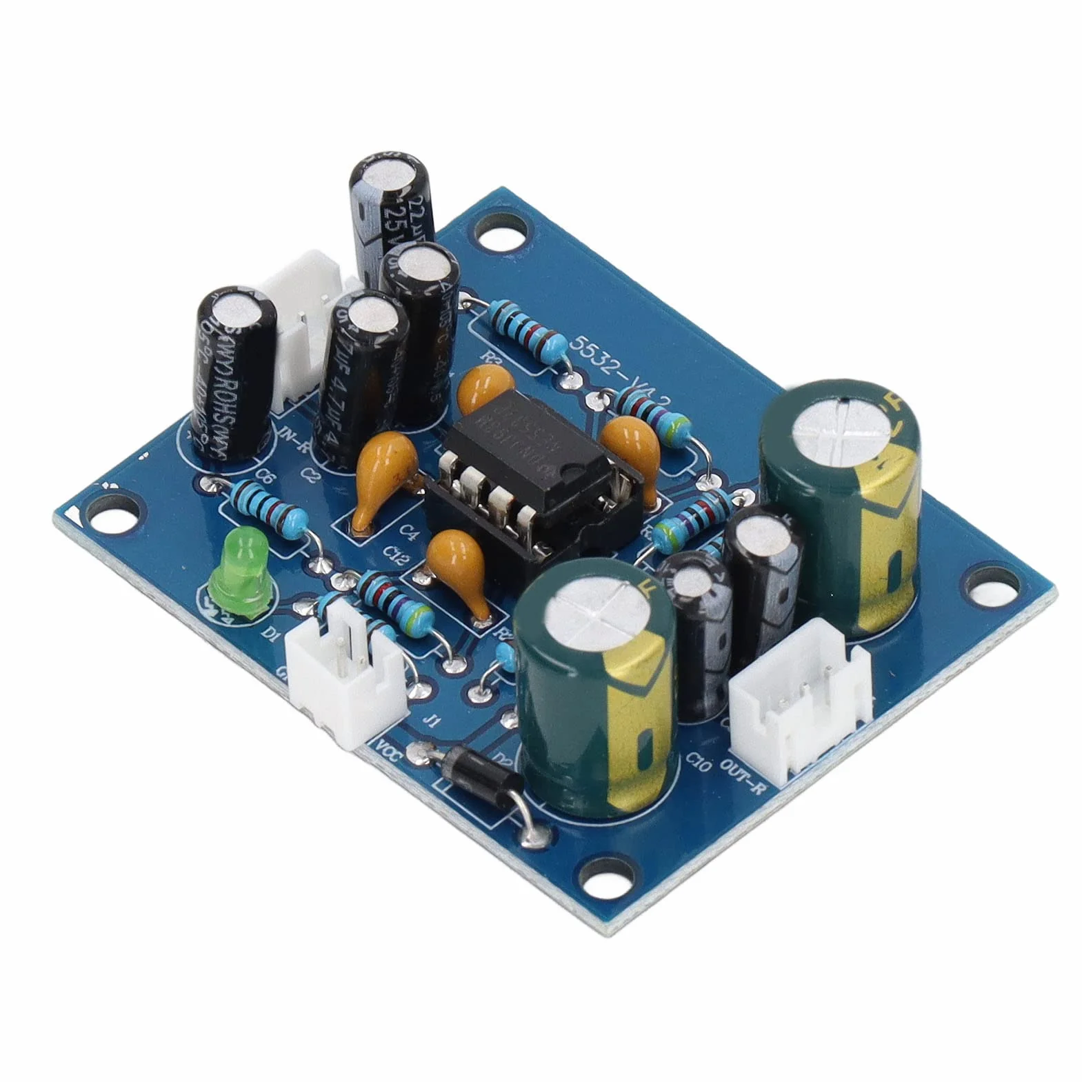 Modulo Preamplificatore NE5532 Preamp con Condensatori e Resistenze di Alta Precisione per Sistemi Hi-Fi