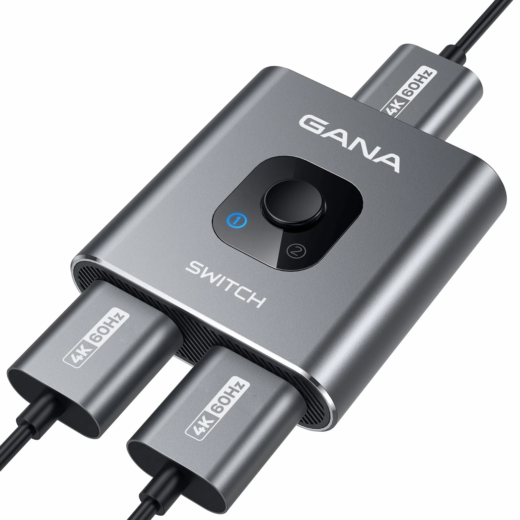 GANA Sdoppiatore HDMI Switch 4K Bidirezionale 2x1 Alluminio per TV Xbox PS5