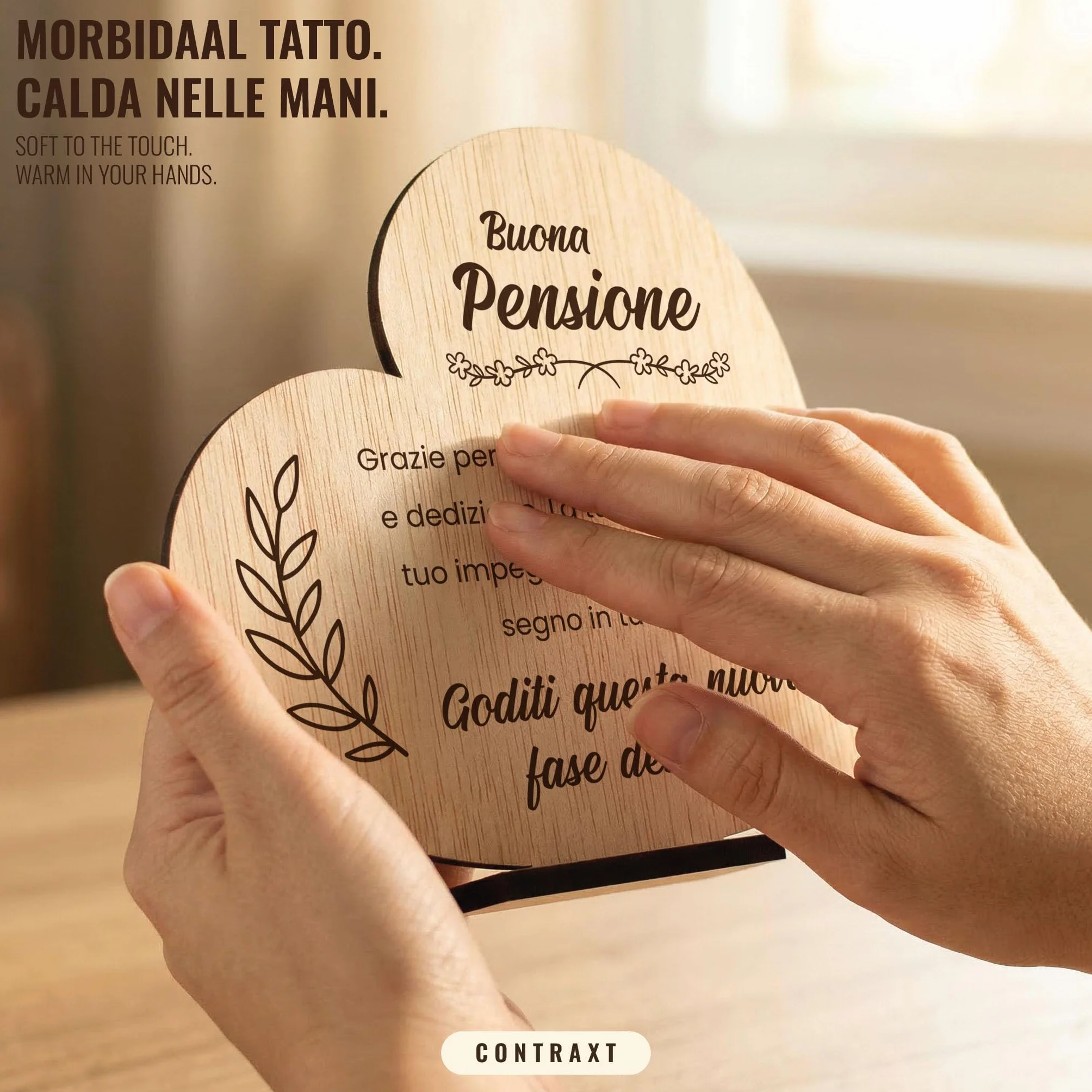 CONTRAXT Biglietto Originale per la Pensione in Legno Regalo Unico per Uomini Donne Colleghi Capoufficio Amici Insegnanti