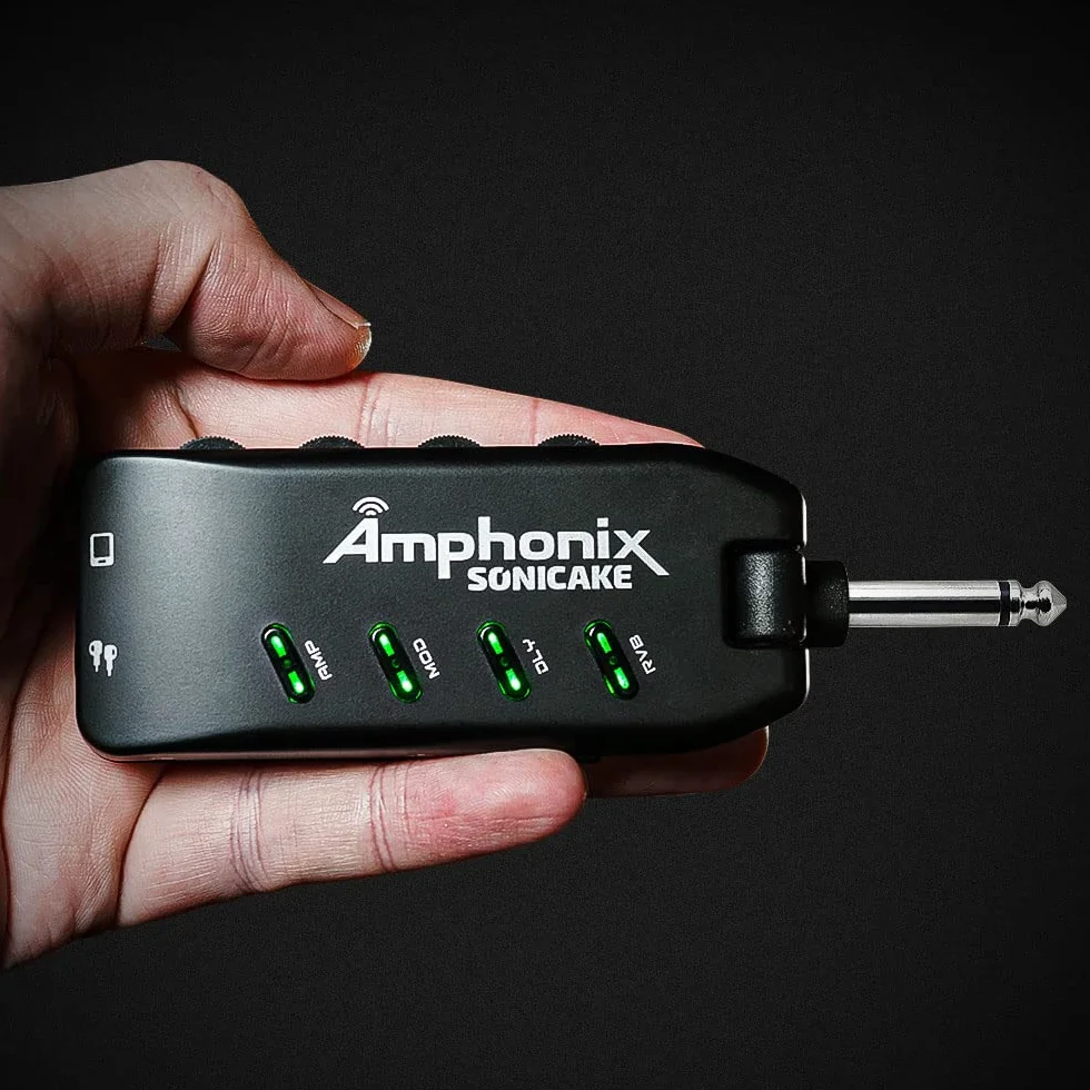 SONICAKE Mini Amplificatore Headphone Amp Bluetooth Multi-Effetti Plug-In USB Ricaricabile Portatile