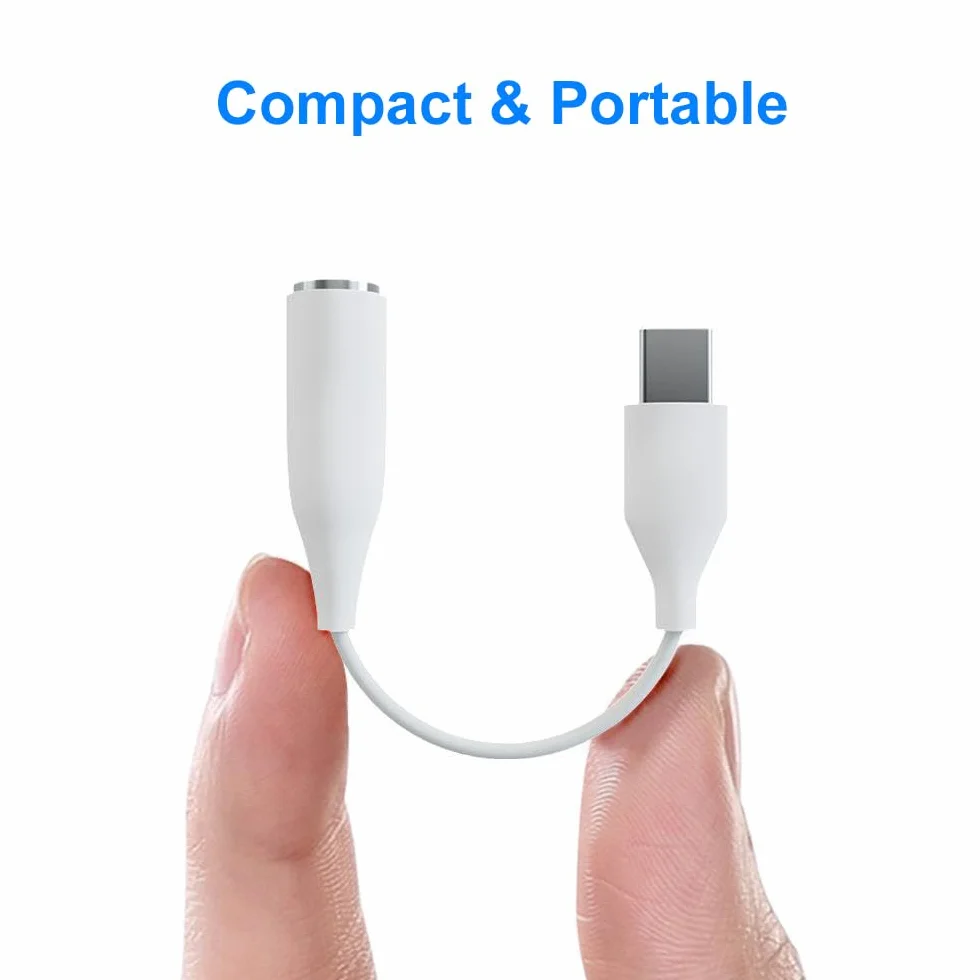 Adattatore USB C a Jack 3.5 mm per Cuffie, Compatibile con iPhone 17/16/15, Samsung Galaxy S25 S24 S23, Google Pixel, Bianco