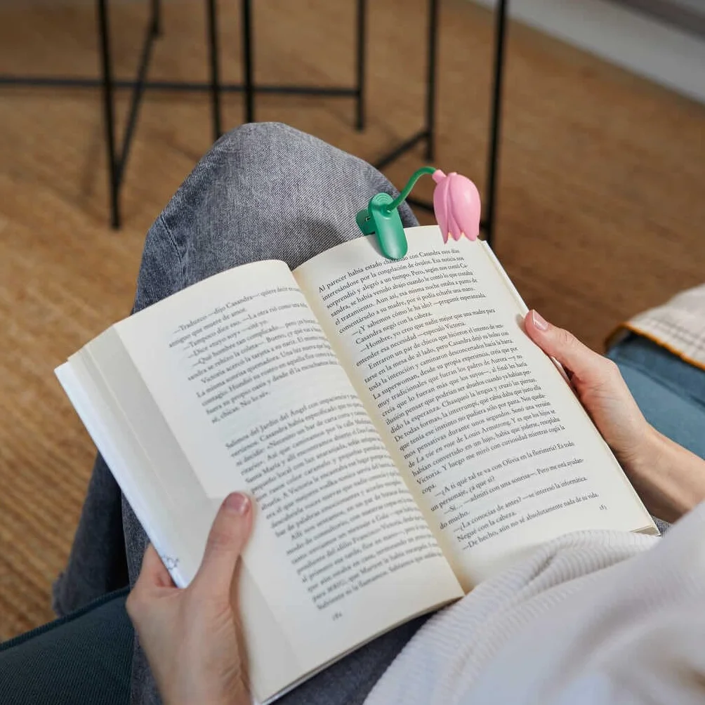 Balvi Lampada Flessibile a Forma di Tulipano Rosa per Lettura