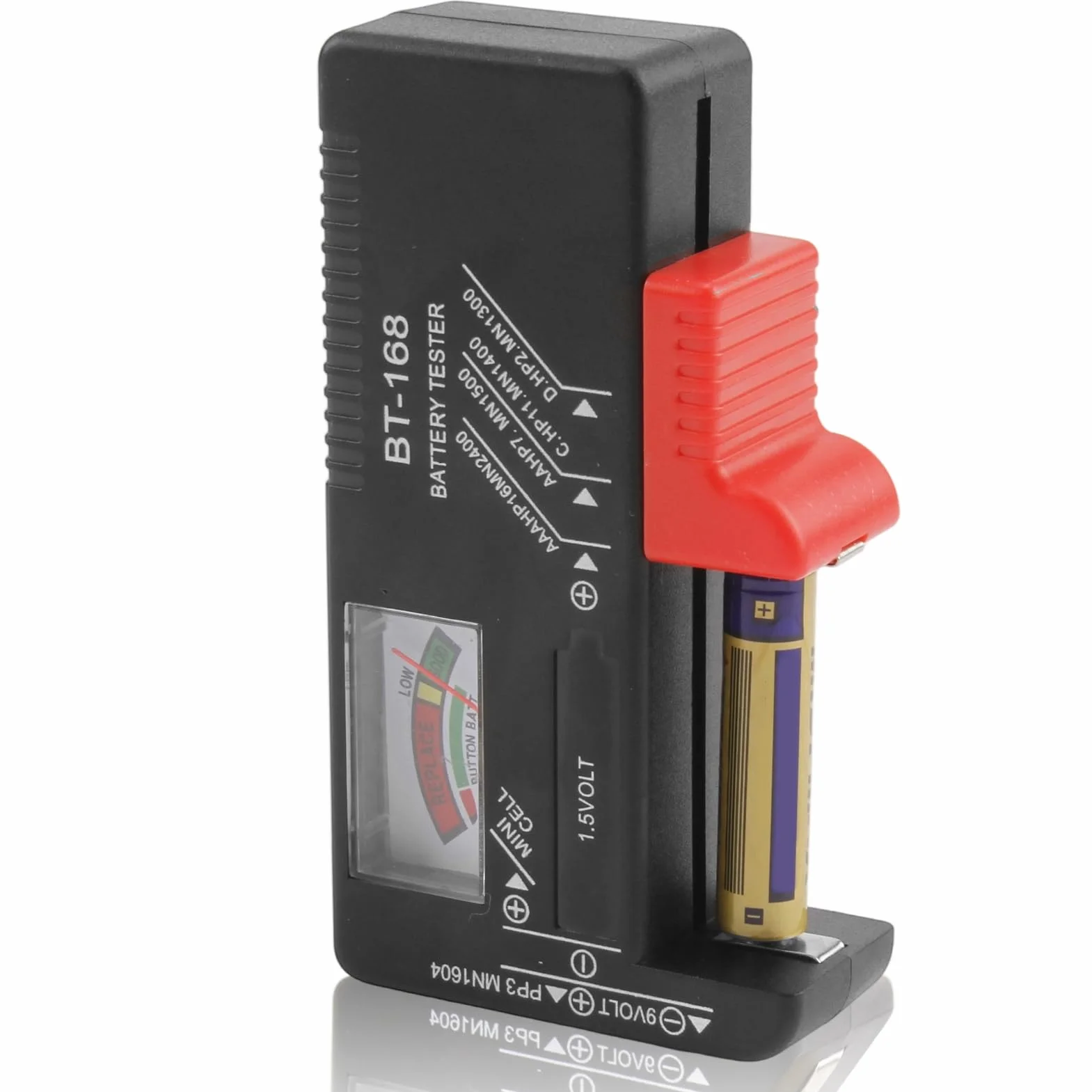 Tester Batteria Universale Misuratore Preciso Per AA AAA C D 9V Pile Bottone 1,5V Controllo Carica