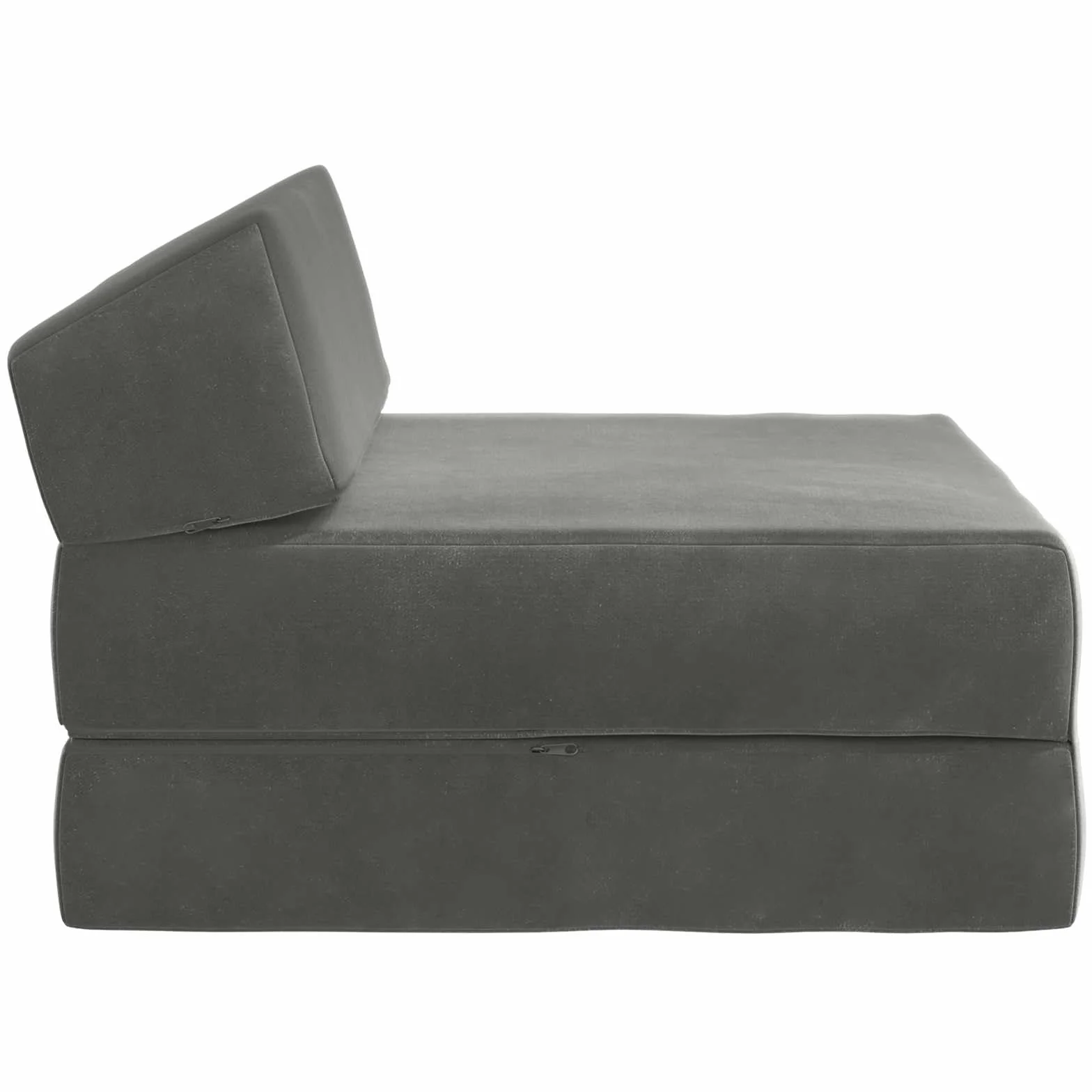 vidaXL Divano Letto Pieghevole Grigio Scuro 60x70x41 cm Tessuto Compatto