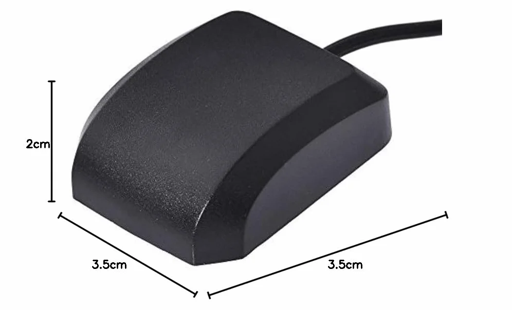 Superbat Antenna GPS Attiva Impermeabile Magnetica 3m RG174 SMA Maschio