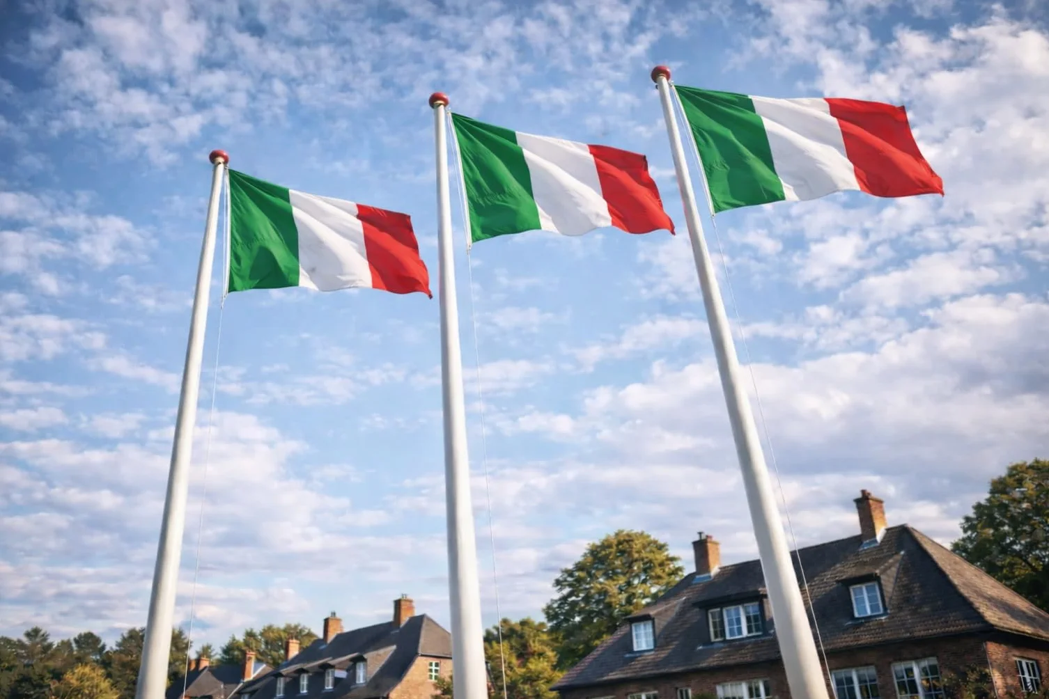 Bandiera Italiana 100x150 cm 160 g/m² con occhielli, bandiera Italia per uso esterno