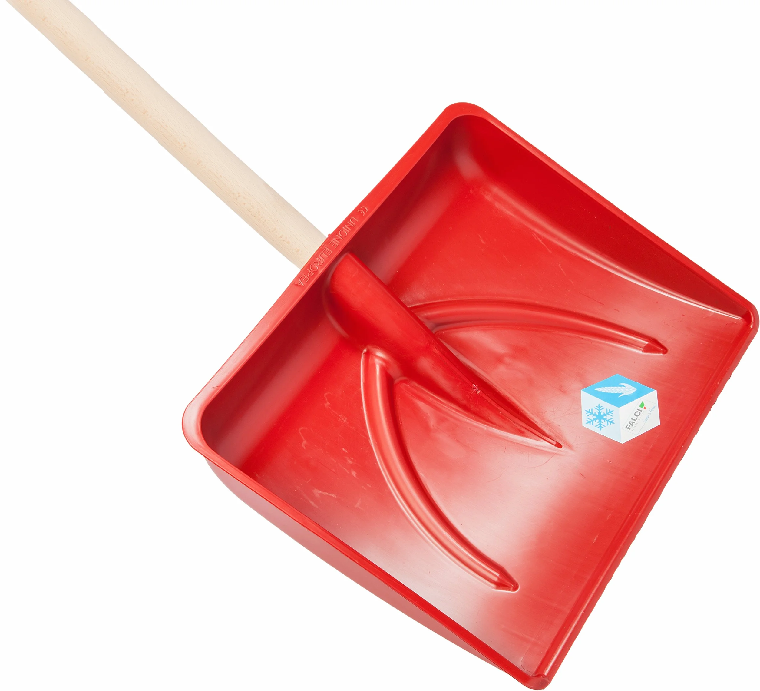 Falci 249014MPS Pala da Neve e Multi Uso in Plastica con Manico in Pioppo, Rossa