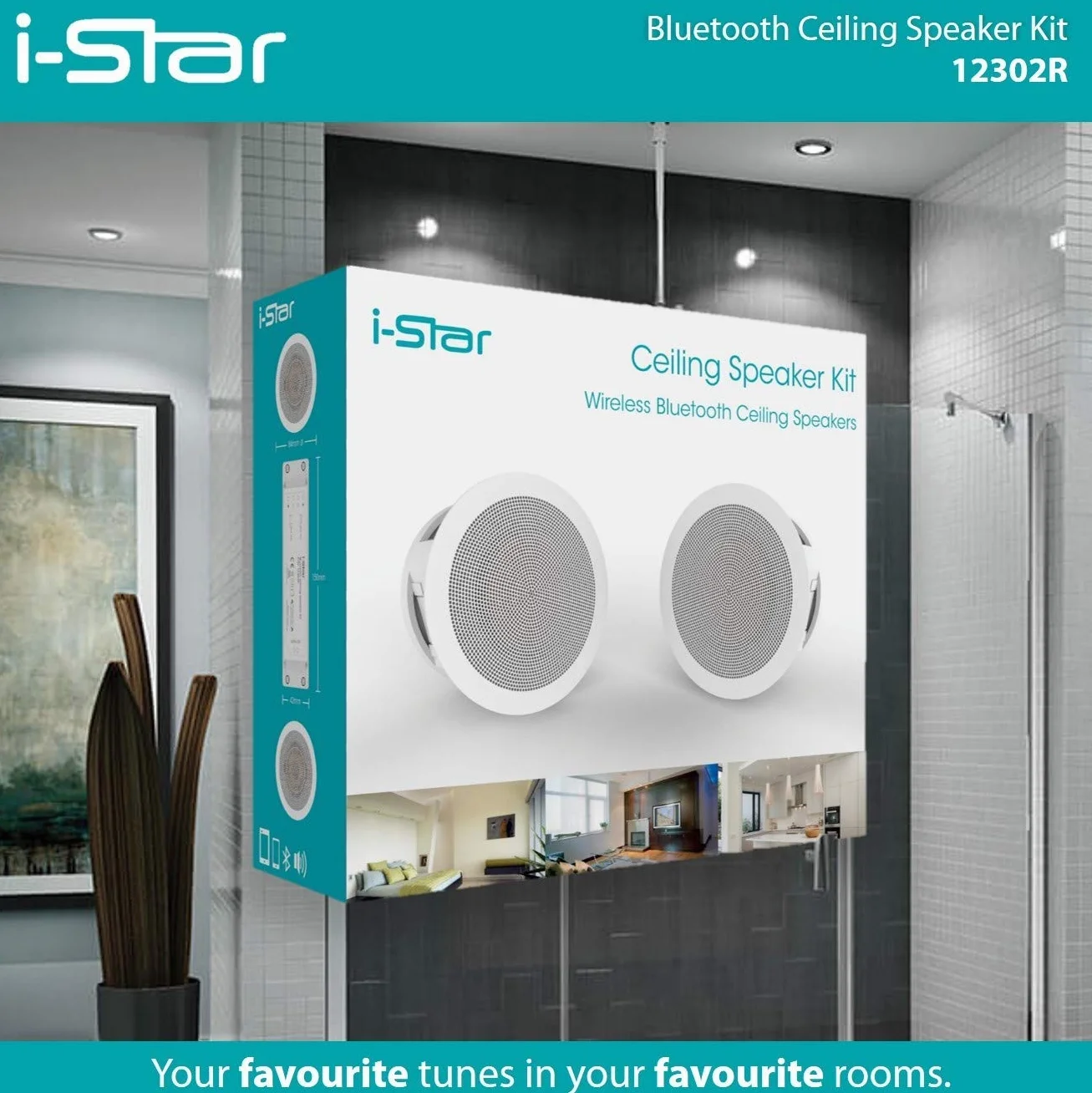 Kit Altoparlanti Bluetooth Soffitto Facile Installazione