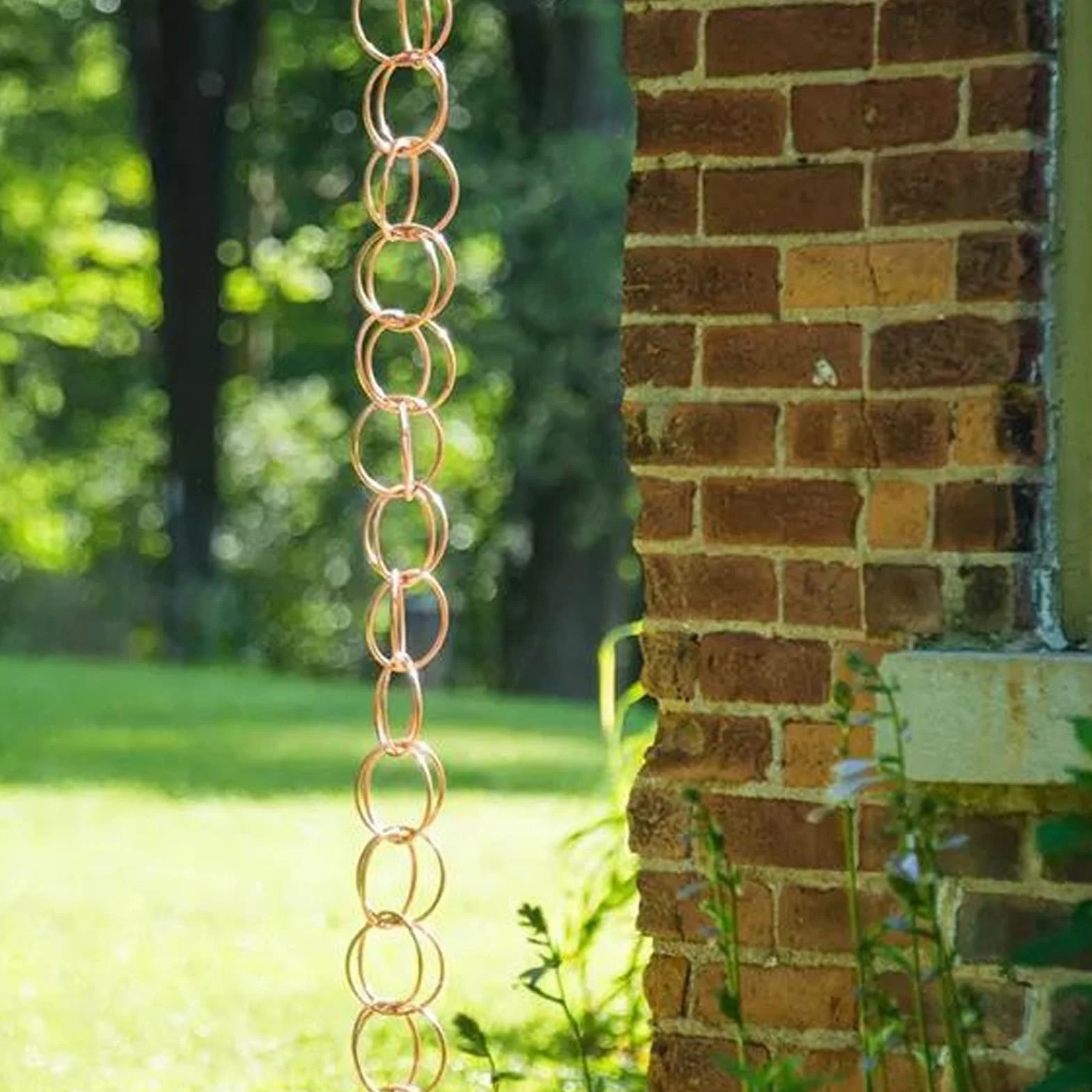 Catena Antipioggia in Metallo con Gancio per Drenaggio Balcone
