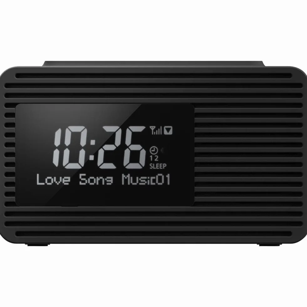 Panasonic RC-D8EG-K Radiosveglia Digitale DAB+ Ampio Display Tasto Snooze Doppio Timer Ricarica Smartphone USB Timer Sleep