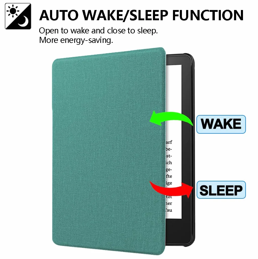 Cover per Kindle Paperwhite 7" 12ª Gen 2024, Colorsoft Signature Edition 2024, Ultra Sottile Leggera, Sleep/Wake B1-Verde