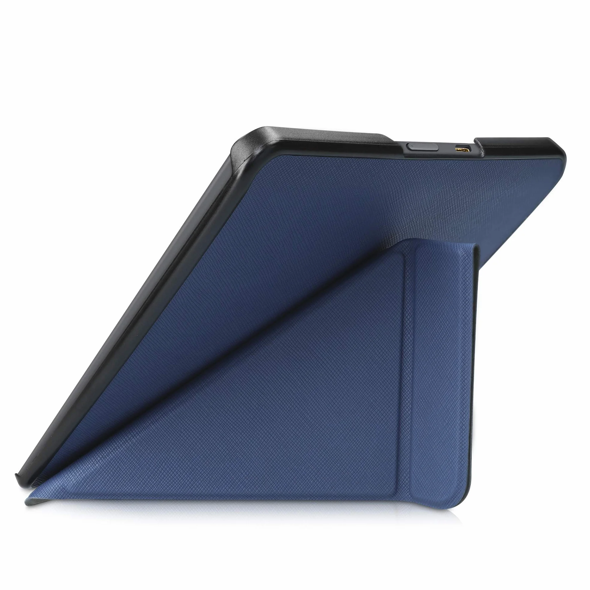 kwmobile Custodia Pieghevole Compatibile con Kobo Forma Cover - Cover Magnetica Pelle PU eReader - blu scuro