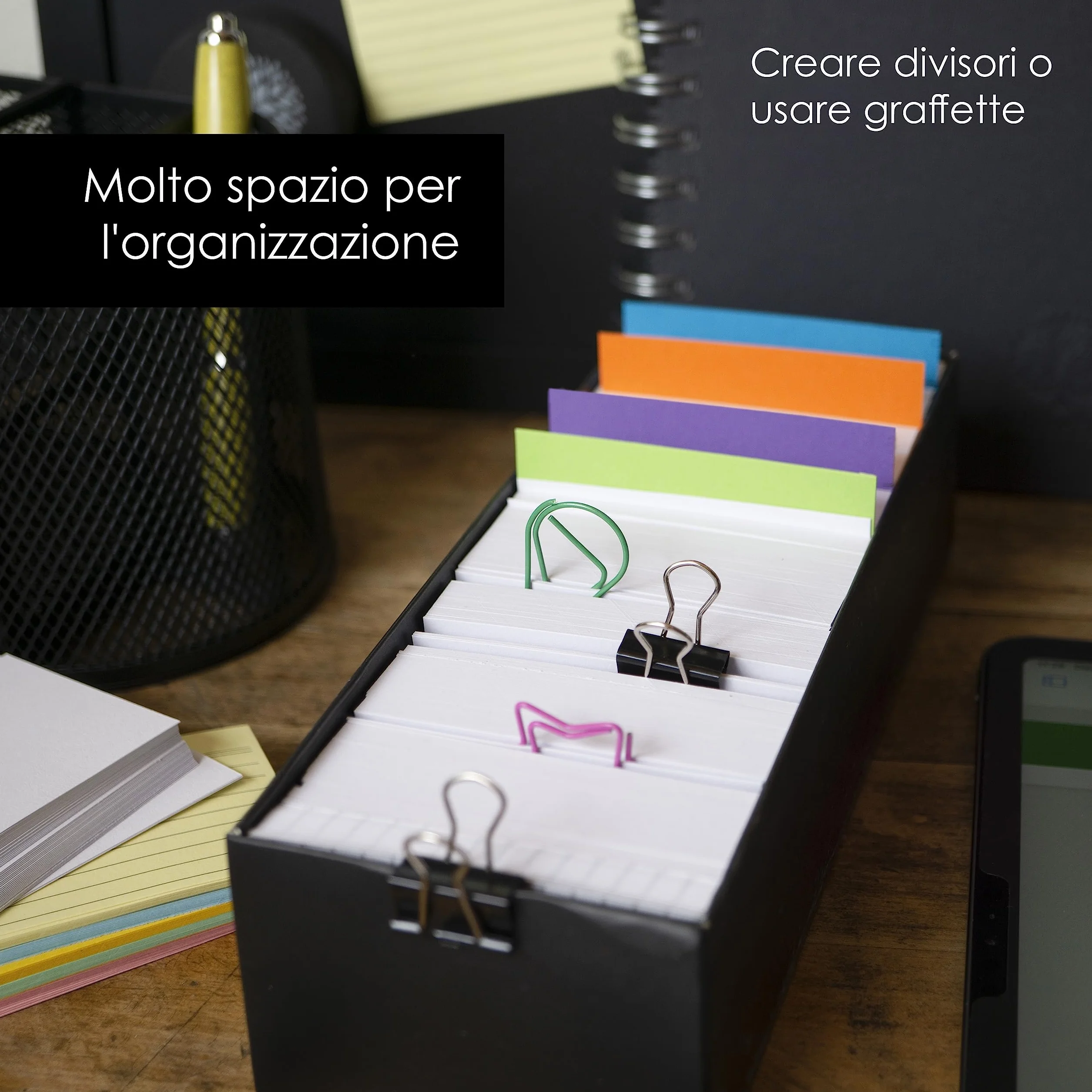 OfficeTree 1000 cartoncini A8 righe quadri colorati per vocabolario formule appunti