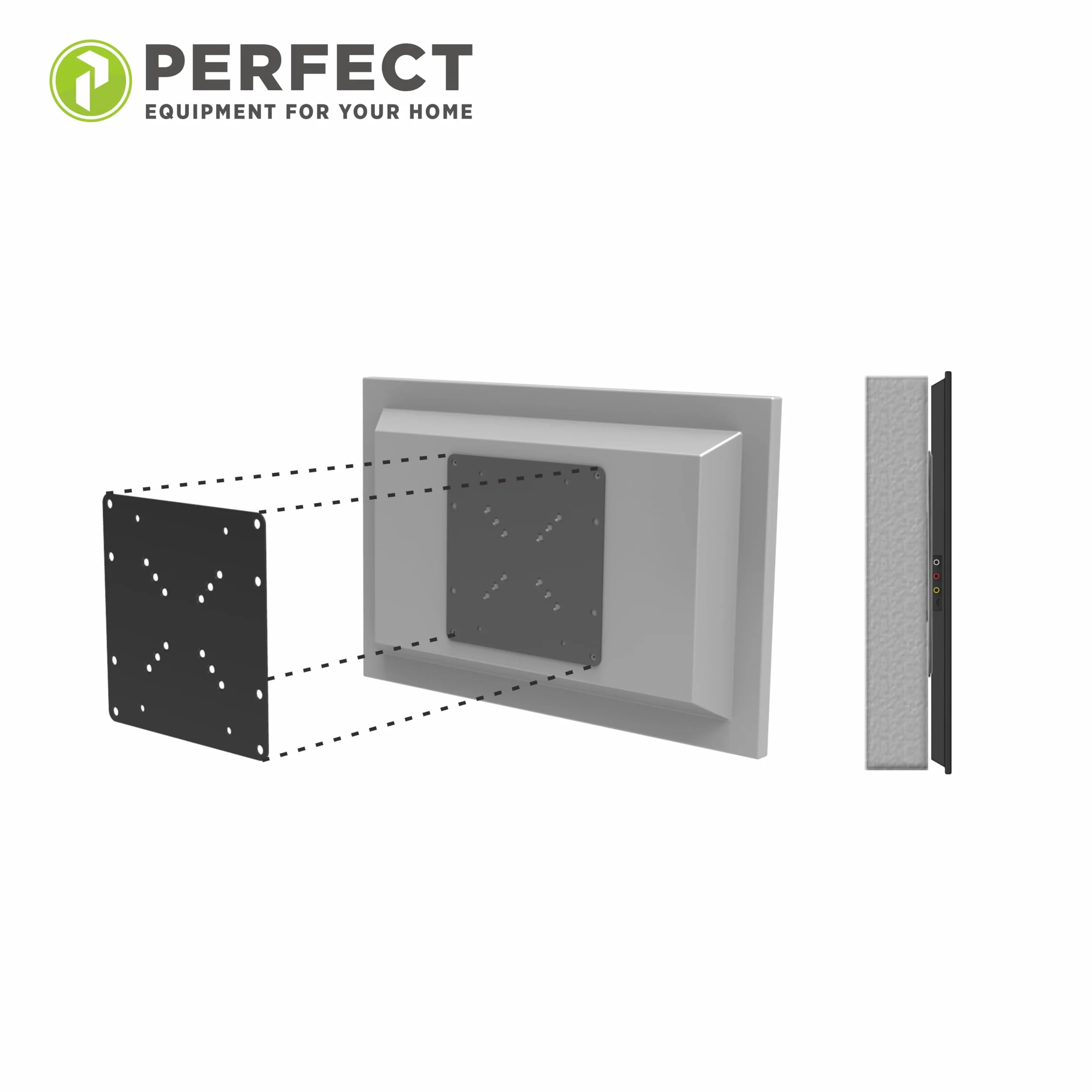 Adattatore VESA universale 50x50 a 200x200 nero perfectHD