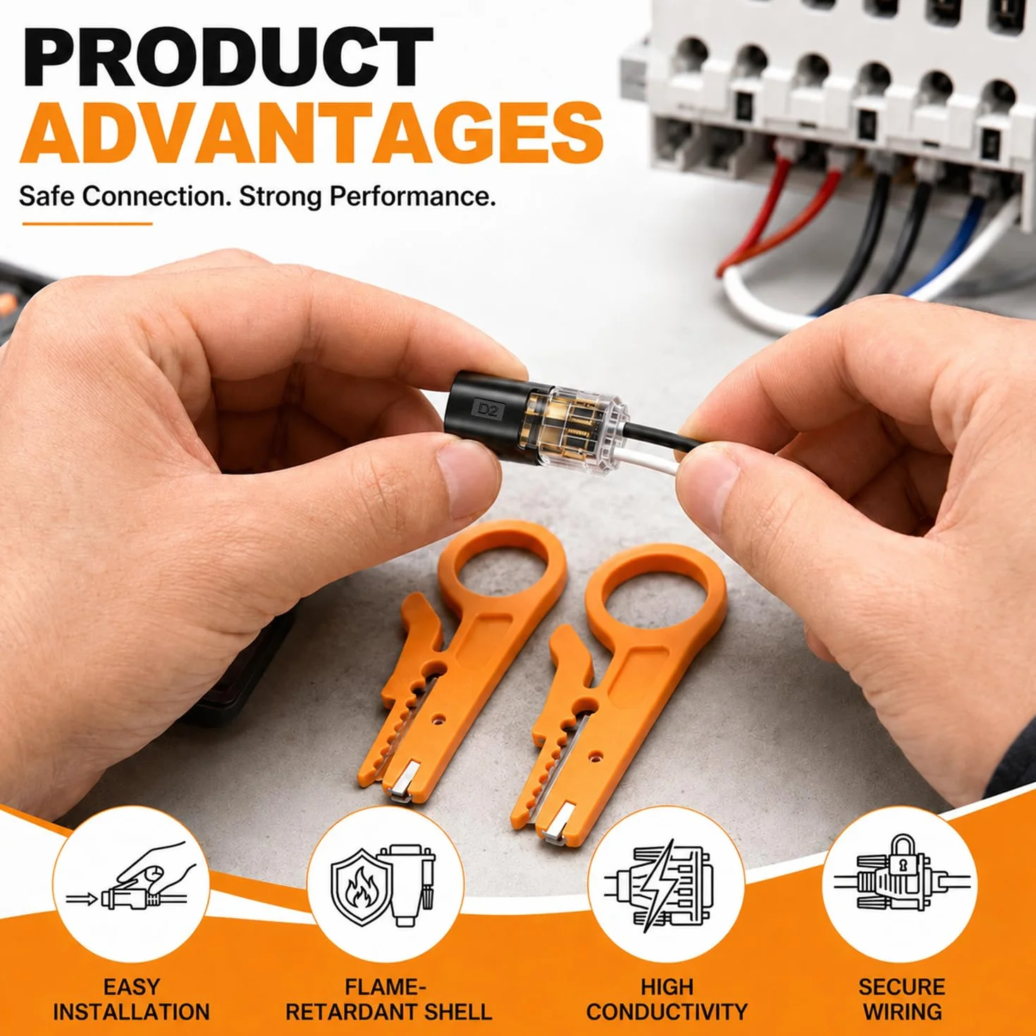 Connettori Rapidi Elettrici 60 Pezzi 18-22 AWG per Cavi Auto LED