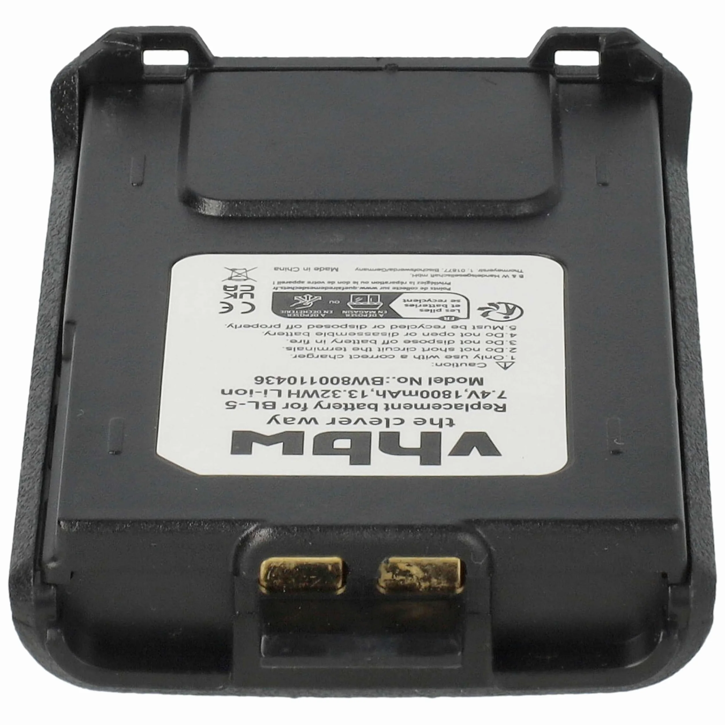 vhbw batteria compatibile Baofeng UV-5R UV-5RE UV-5RA 1800mAh 7,4V Li-Ion sostituisce BL-5