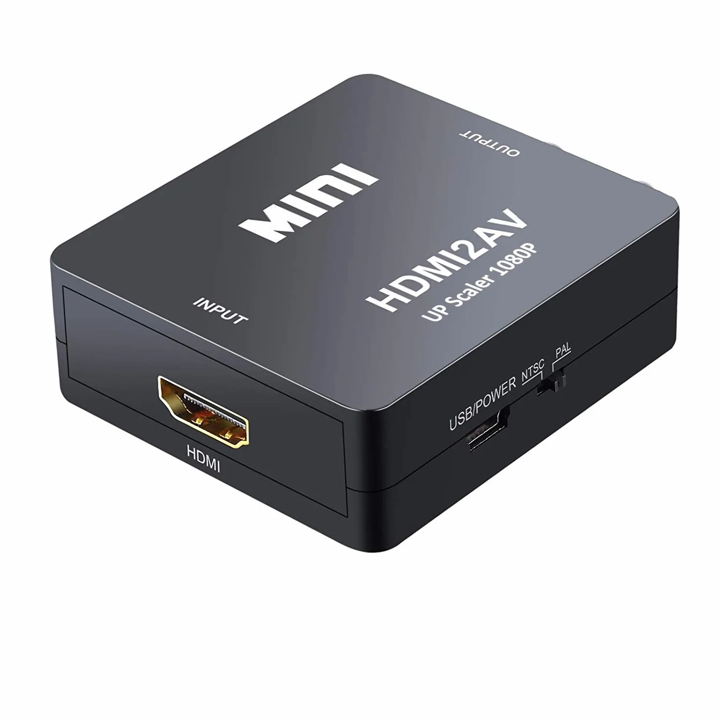 Convertitore HDMI a RCA, Adattatore HDMI a RCA, Supporta PAL/NTSC con USB per Xbox 360/One, PS3, PS4, Lettore Blu-ray, Android TV Box, Fire Stick, Roku