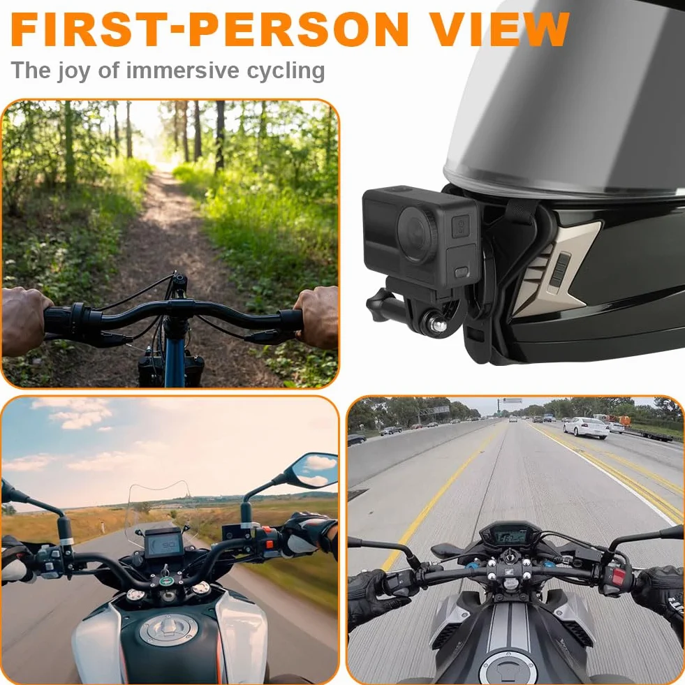 Fascia da Testa per Action Cam, Supporto Imbracatura per GoPro Hero 13-5, DJI Action 5 Pro e Altre Action Camera