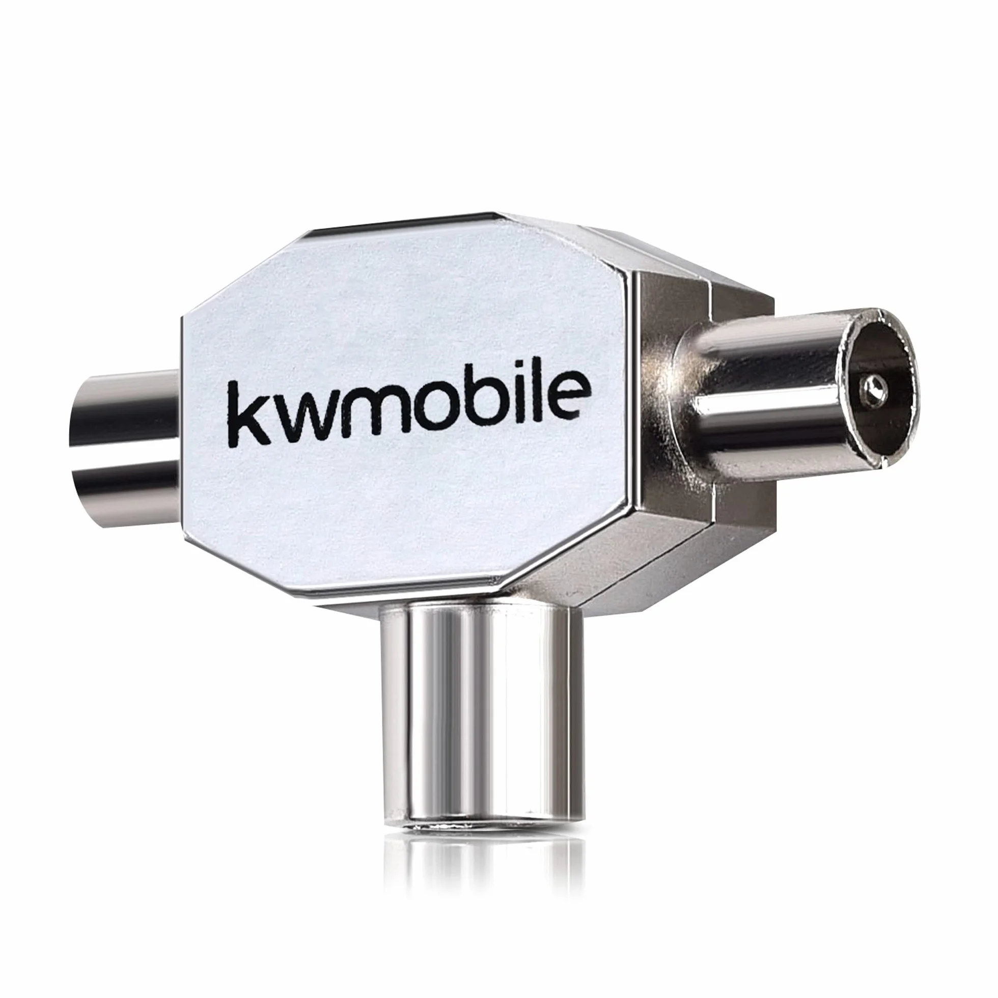 kwmobile rozdzielacz antenowy T Splitter 0-1000 MHz 2x gniazda koncentryczne DVB-T