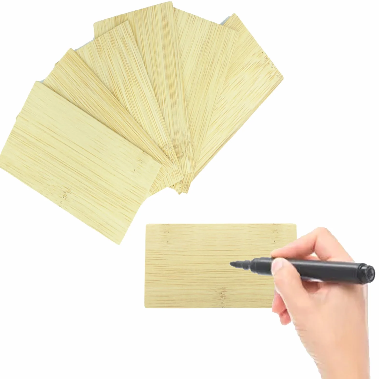 Fogli di Bambù Inciso per Biglietti da Visita Fai da Te, 20 Pezzi Assi di Legno per Carte Regalo