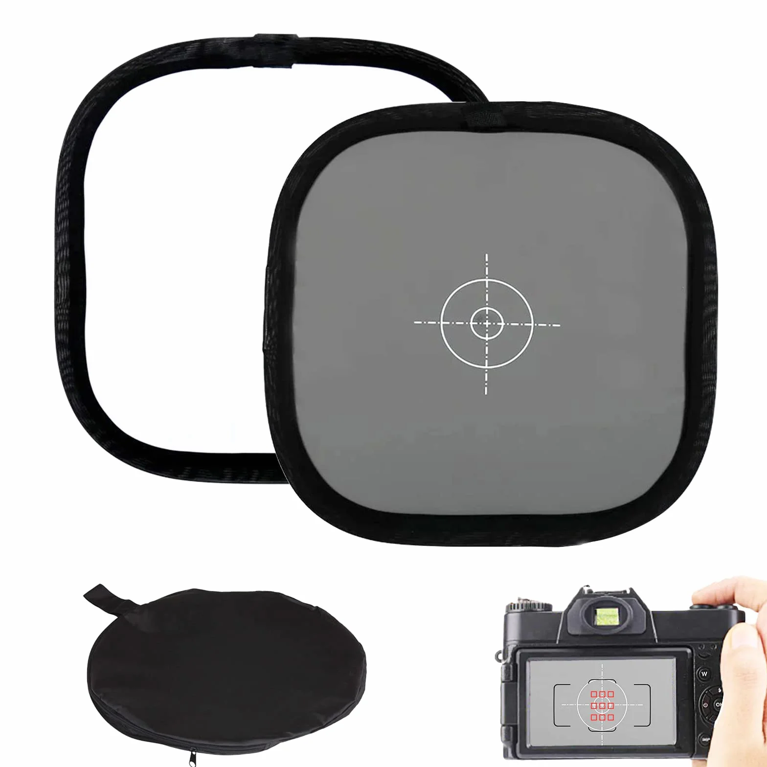 Grey White Balance Reference Card 30 cm Portatile Folding 18% Fotografico Borsa