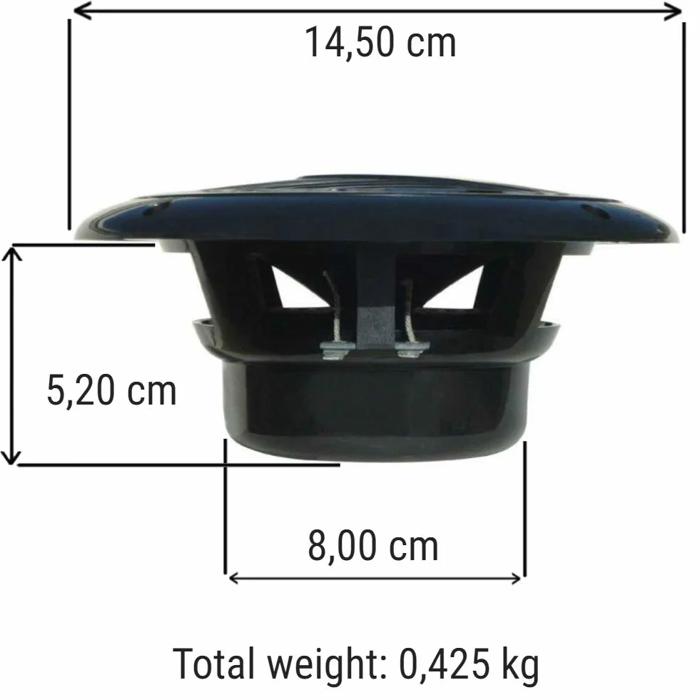 BASS FACE SPL5.2B altoparlanti diffusori doppio cono 125 watt rms 250 watt max 14,50 cm 145 mm 5,25" waterproof impermeabili a coppia