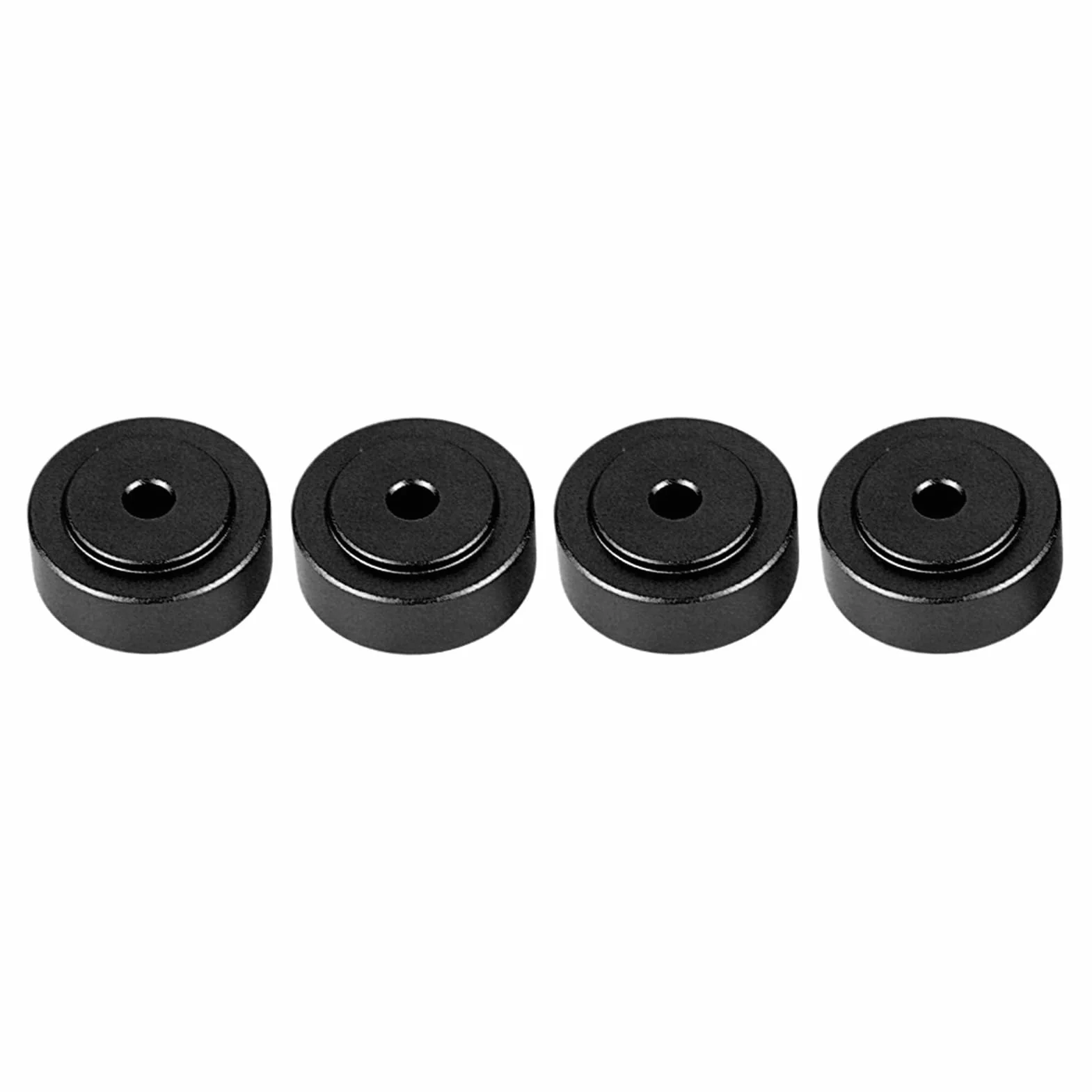 Piedi per Altoparlanti Giradischi Amplificatore Lega Alluminio 4 Pezzi 20x8 mm Nero