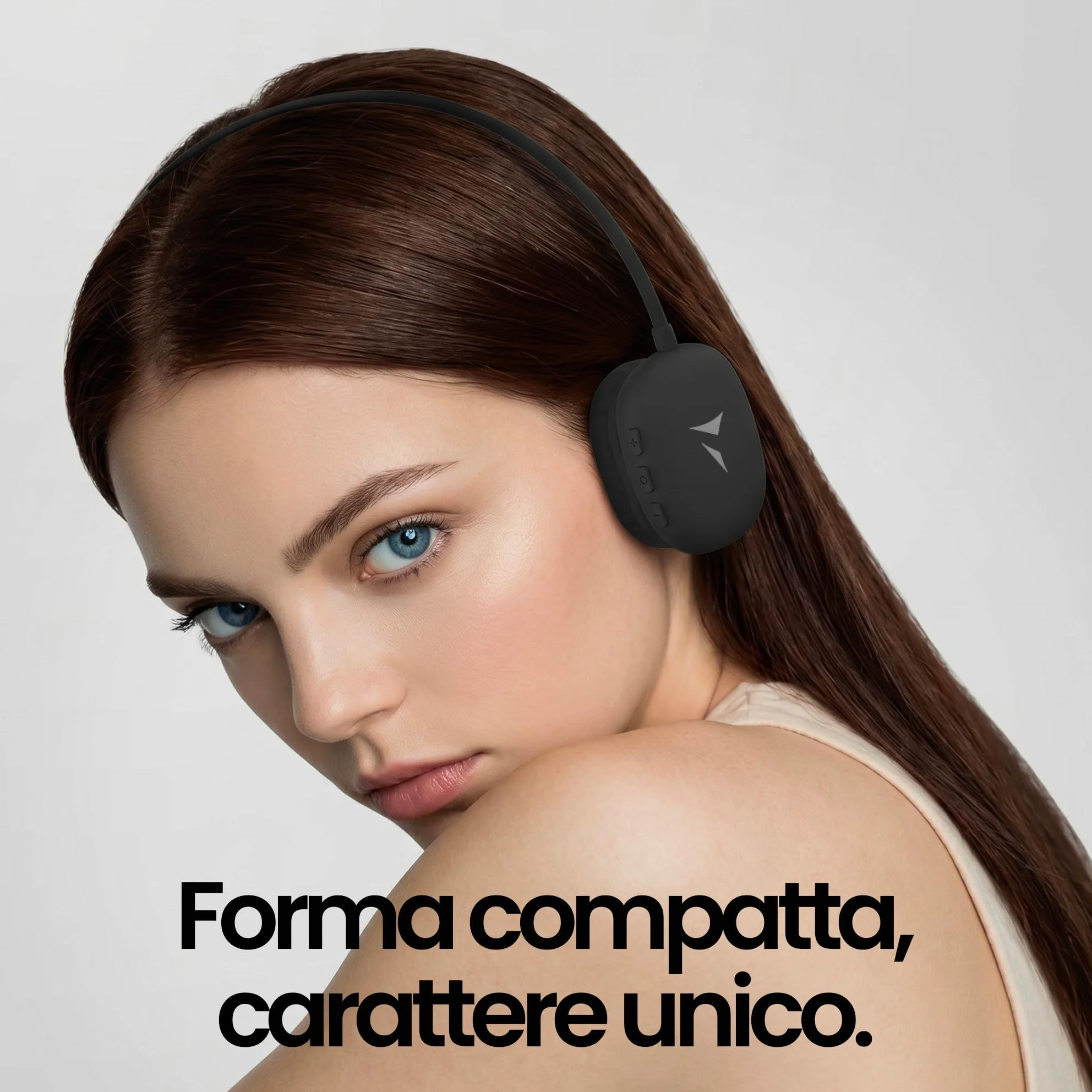 TECHMADE Mini Cuffie Wireless Bluetooth 5.4 Compatte con Jack 3.5 mm Audio Stereo USB-C NERO