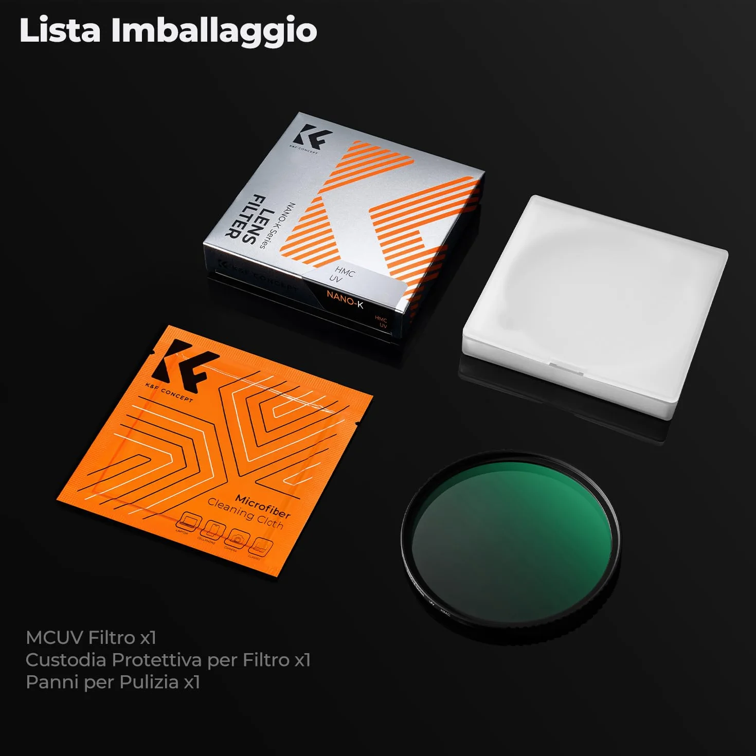 K&F CONCEPT Filtro UV 67 mm Nano-Klear Vetro Ottico con Nano-Rivestimento