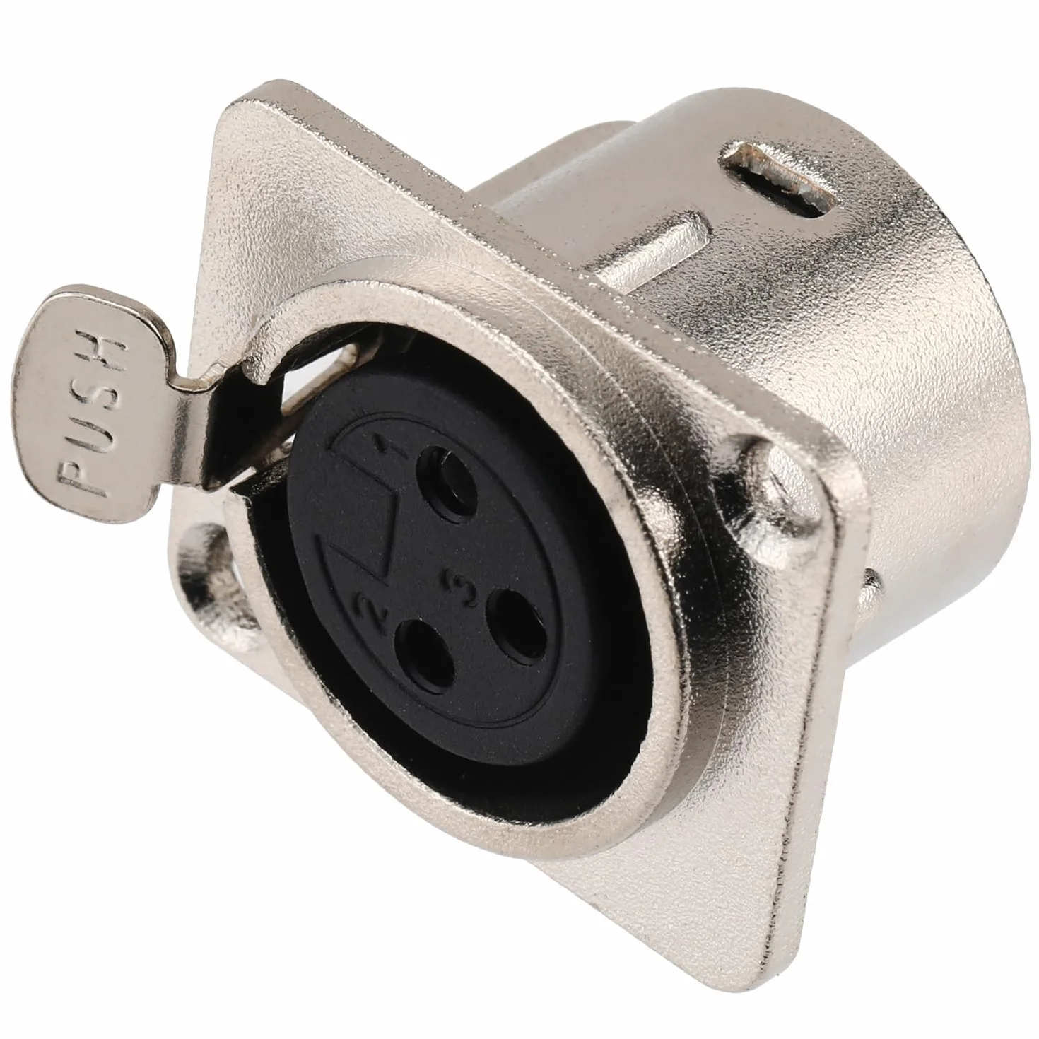 Connettori femmina XLR a 3 pin Greluma per montaggio a pannello, jack femmina, contatti rame placcato nichel, alloggiamento metallo