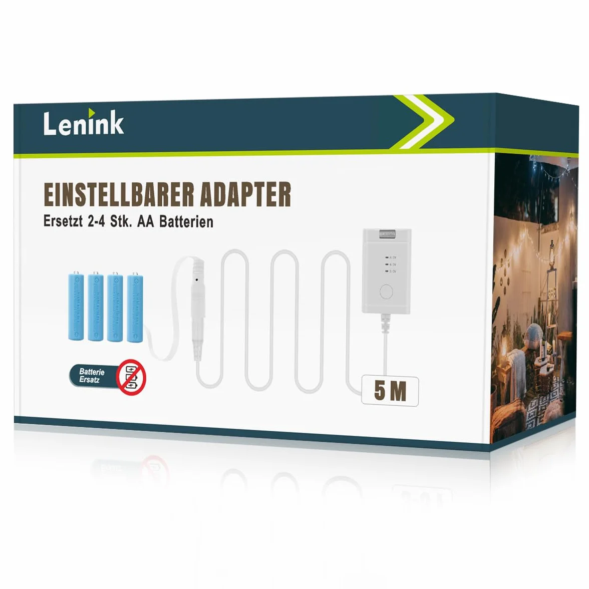 Alimentatore per batterie 2-4 AA 3-6 V per stazione meteorologica campanello senza fili sveglia luce LED