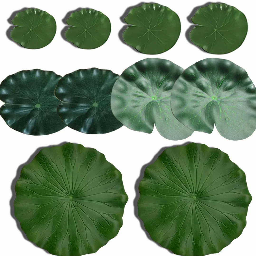 10 pezzi fiori galleggianti, ninfee artificiali, piante acquatiche artificiali, mini stagno, fiori per laghetti,per Decorare Acquari d'Acqua Dolce, Giardini, Stagni