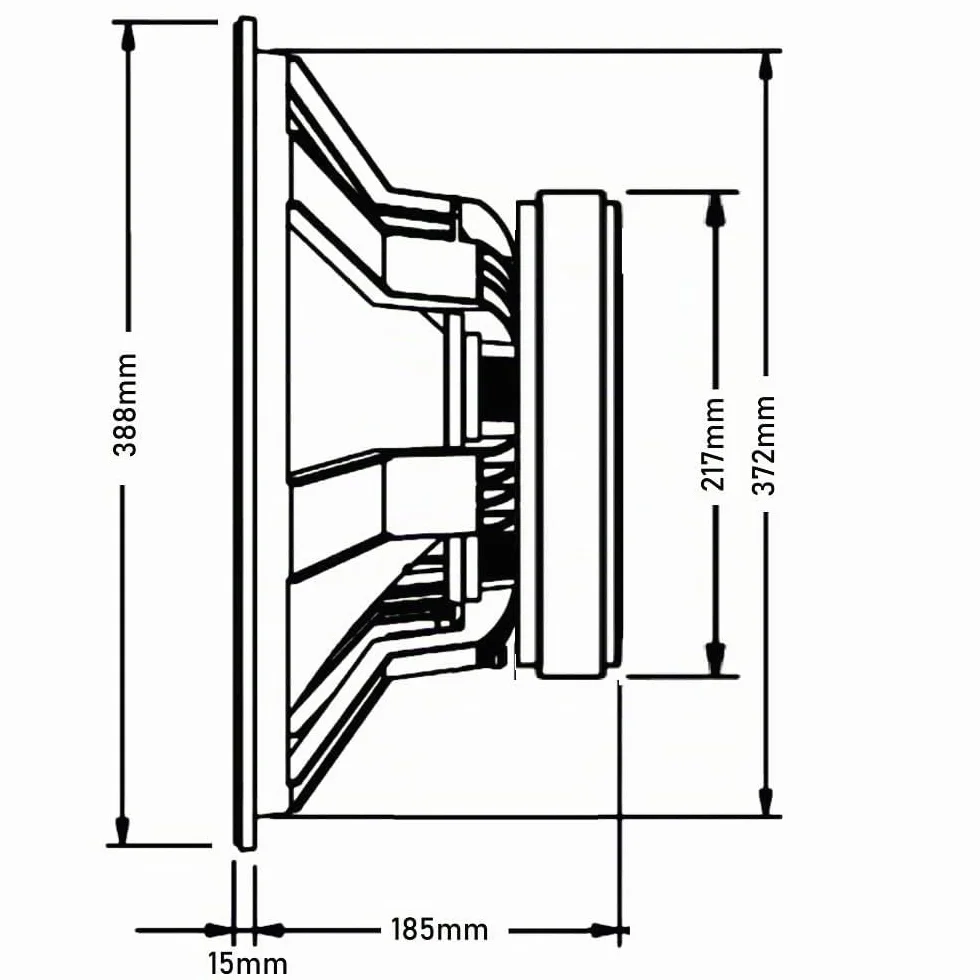 Seven Soundvector SVG15SUB1000/8 Subwoofer 15 pollici 8 Ohm 1000 W AES 2000 W Programma