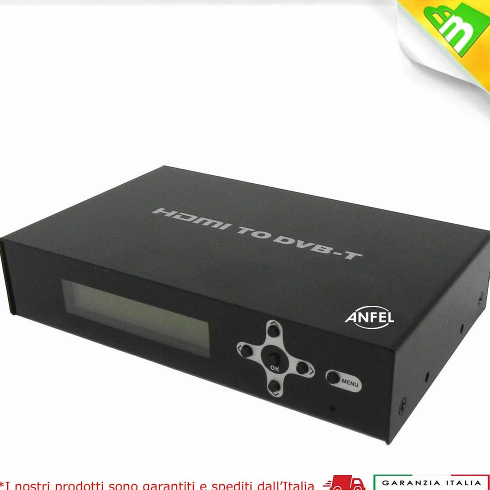 Modulatore Video HDMI DVB-T DVB-T2 FULL-HD Uscita RF Digitale Terrestre con Ingresso Passante per Sky e Telecamere 1080i/P