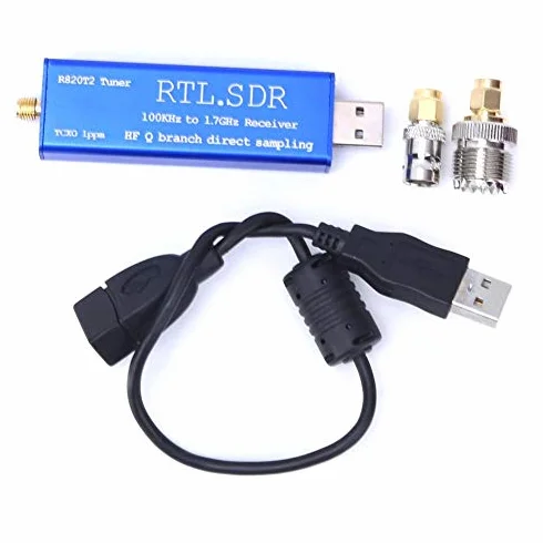 RTL-SDR RTL2832U R820T2 Ricevitore Sintonizzatore USB 100KHz-1.7GHz UHF VHF
