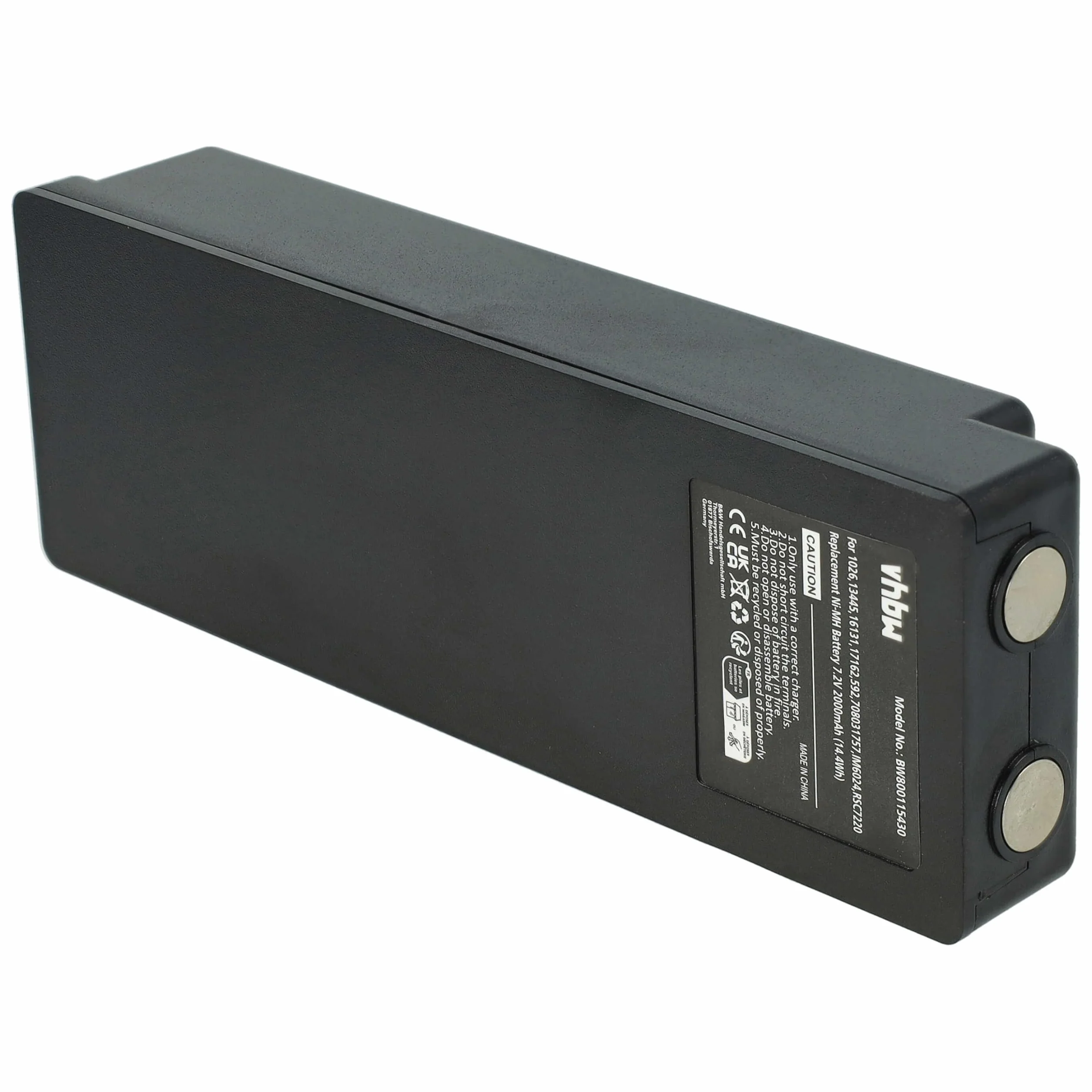 vhbw batteria compatibile Palfinger EEA2512 2000mAh 7,2V NiMH Nero