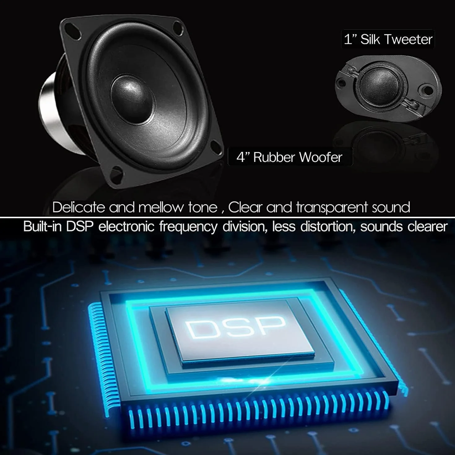 WISCENT Bluetooth Micro HiFi System, Lettore CD DVD Radio FM USB MP3 AUX Mic 30W
