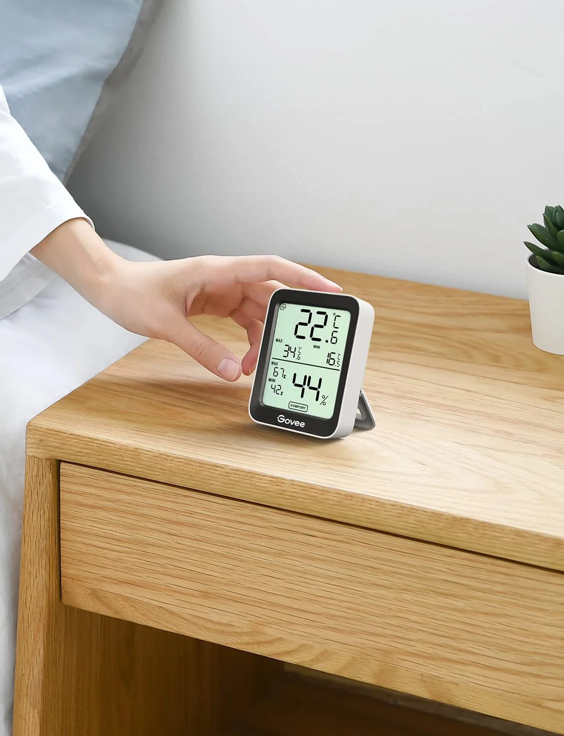 Govee Igrometro Termometro Interno Bluetooth, Monitor Temperatura Umidità con App, Sensore Digitale LCD per Casa Rettili Serra